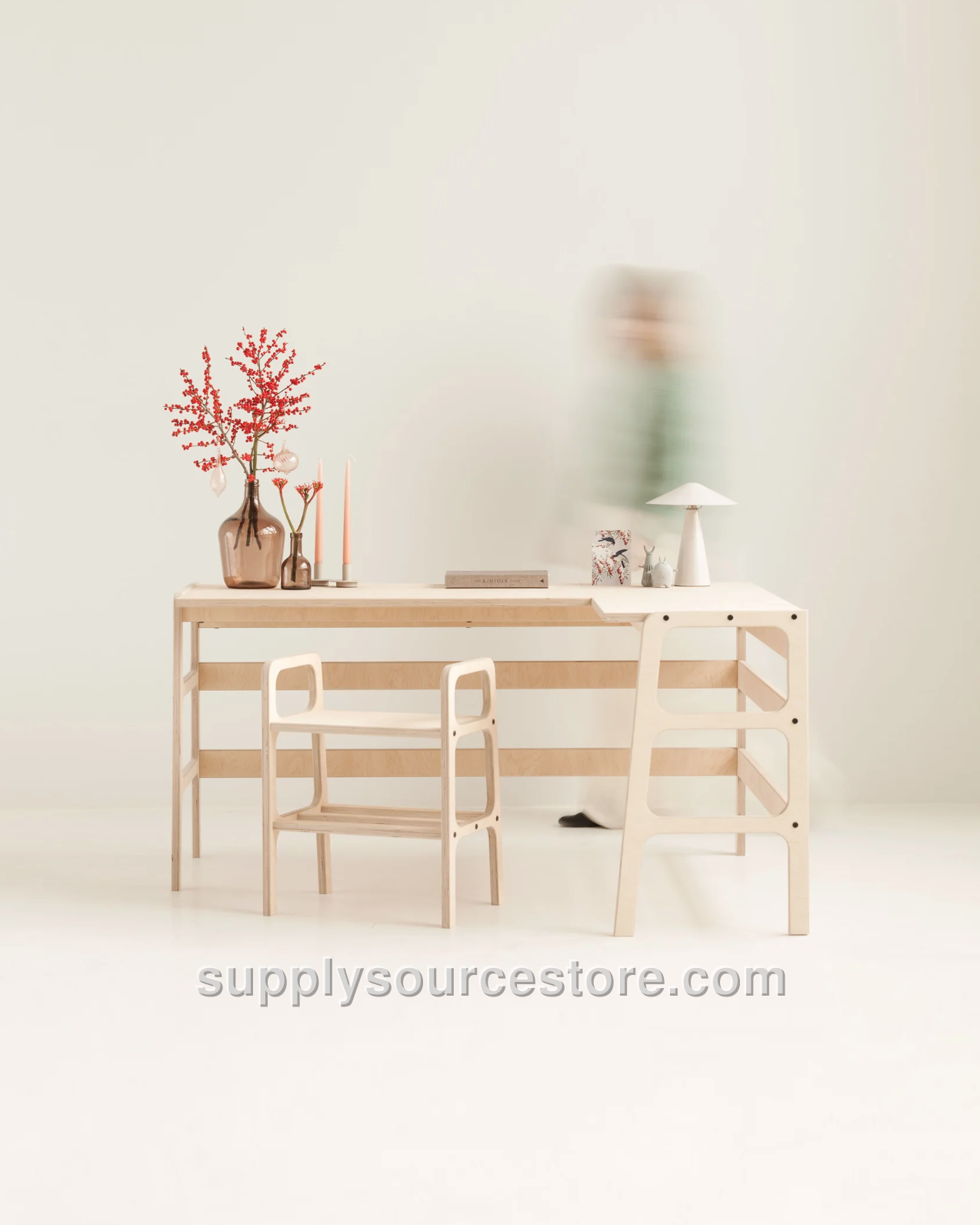 Mid-Century L-Shape Desk · 65/49