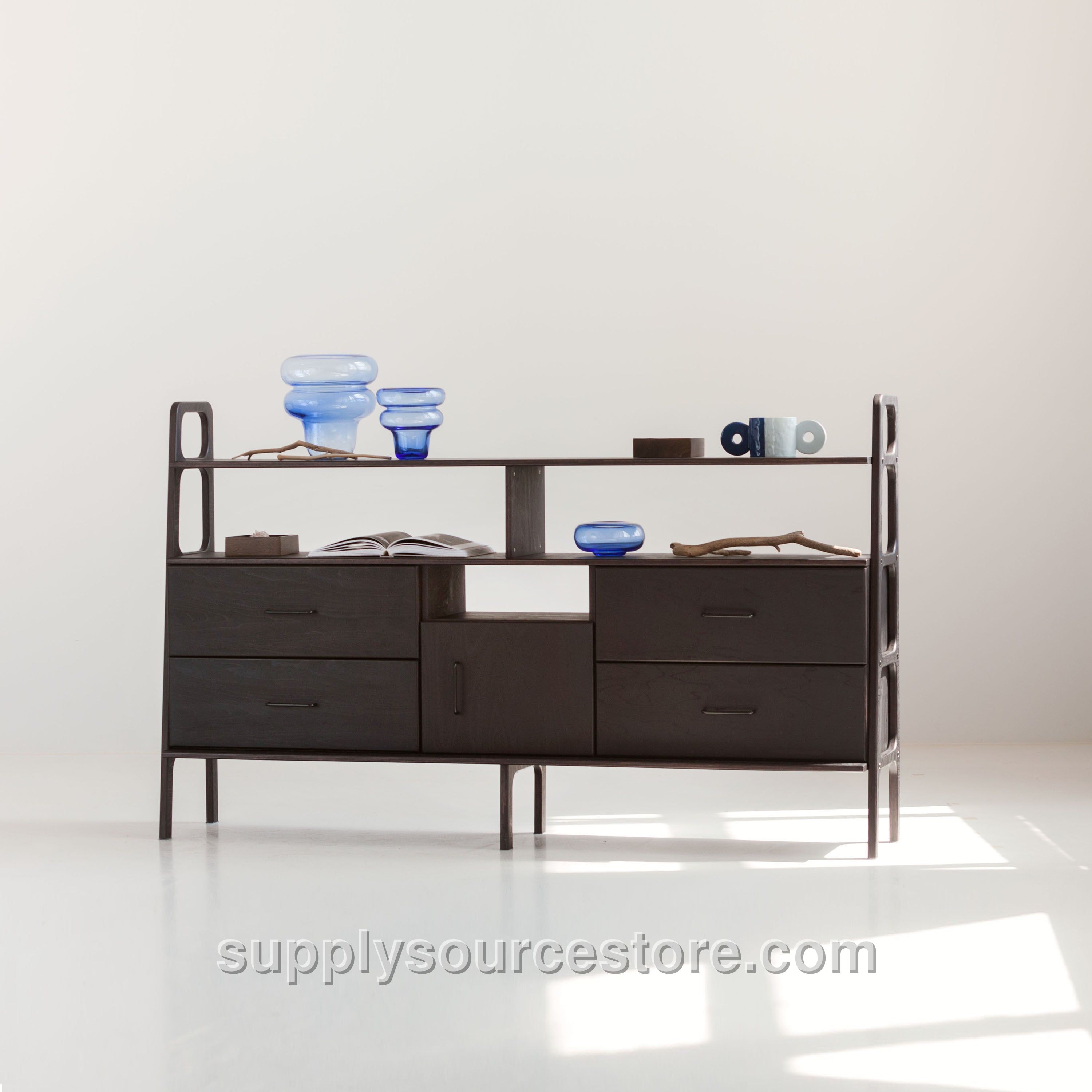 Midlite Bookcase · 189 cm (74.4 in) · Drawers + Open