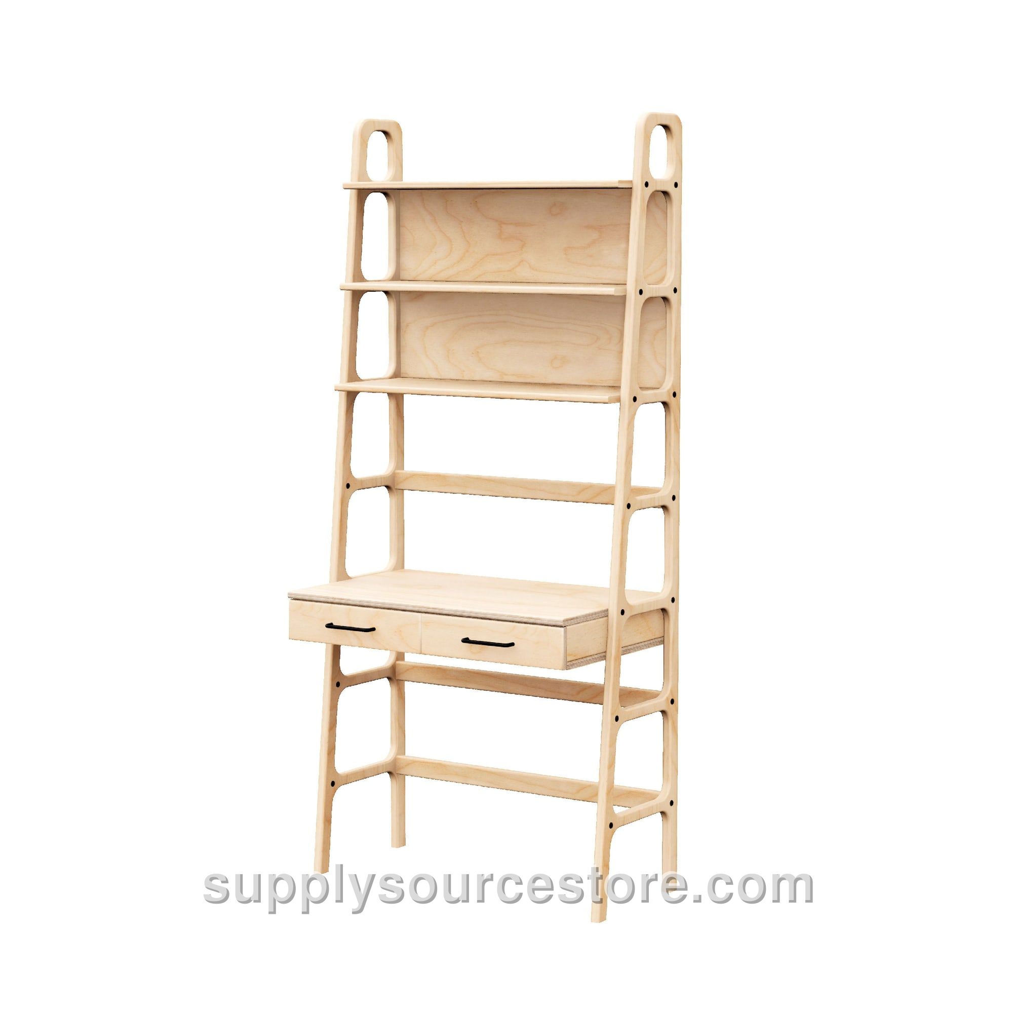 Mid-Century Desk with Shelves & Drawers · Maxi · 190 cm (74.8 in)