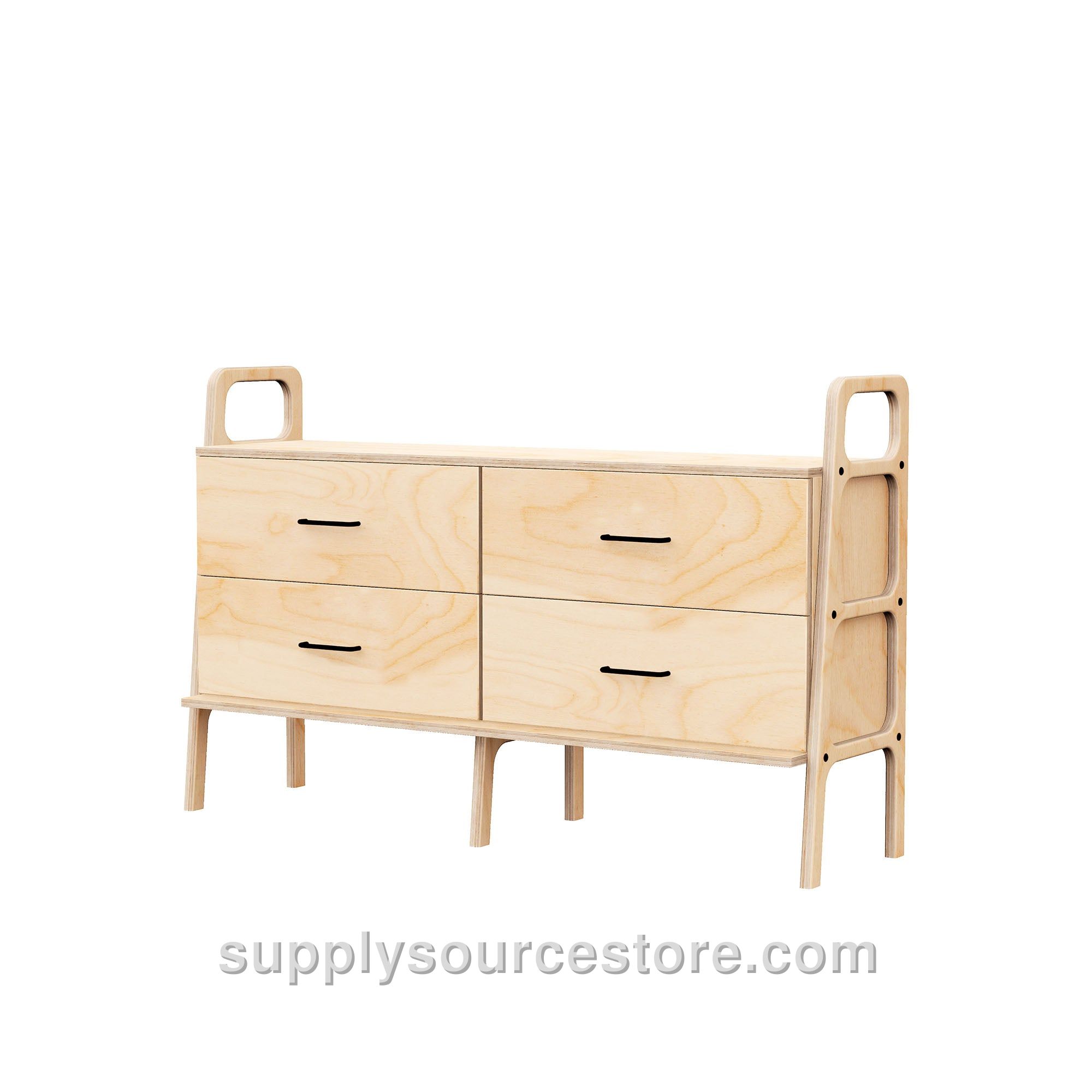 Mid-Century Credenza · All Drawers · 143 cm (56.3 in)