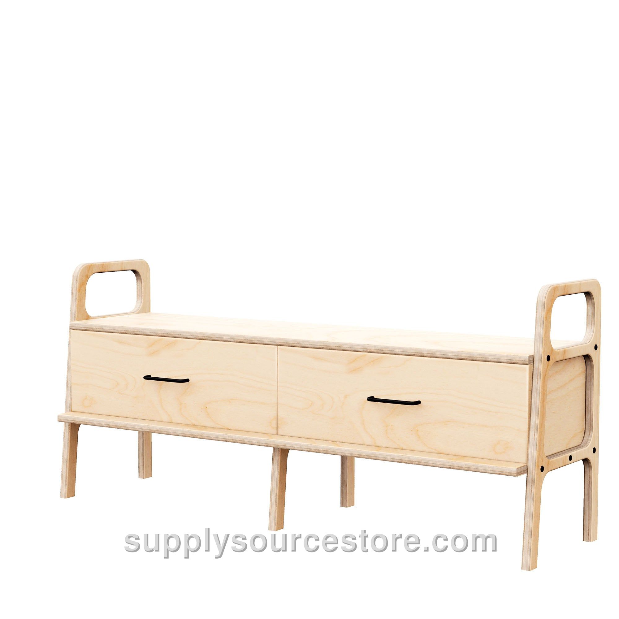 Mid-Century TV Stand · 2 Drawers
