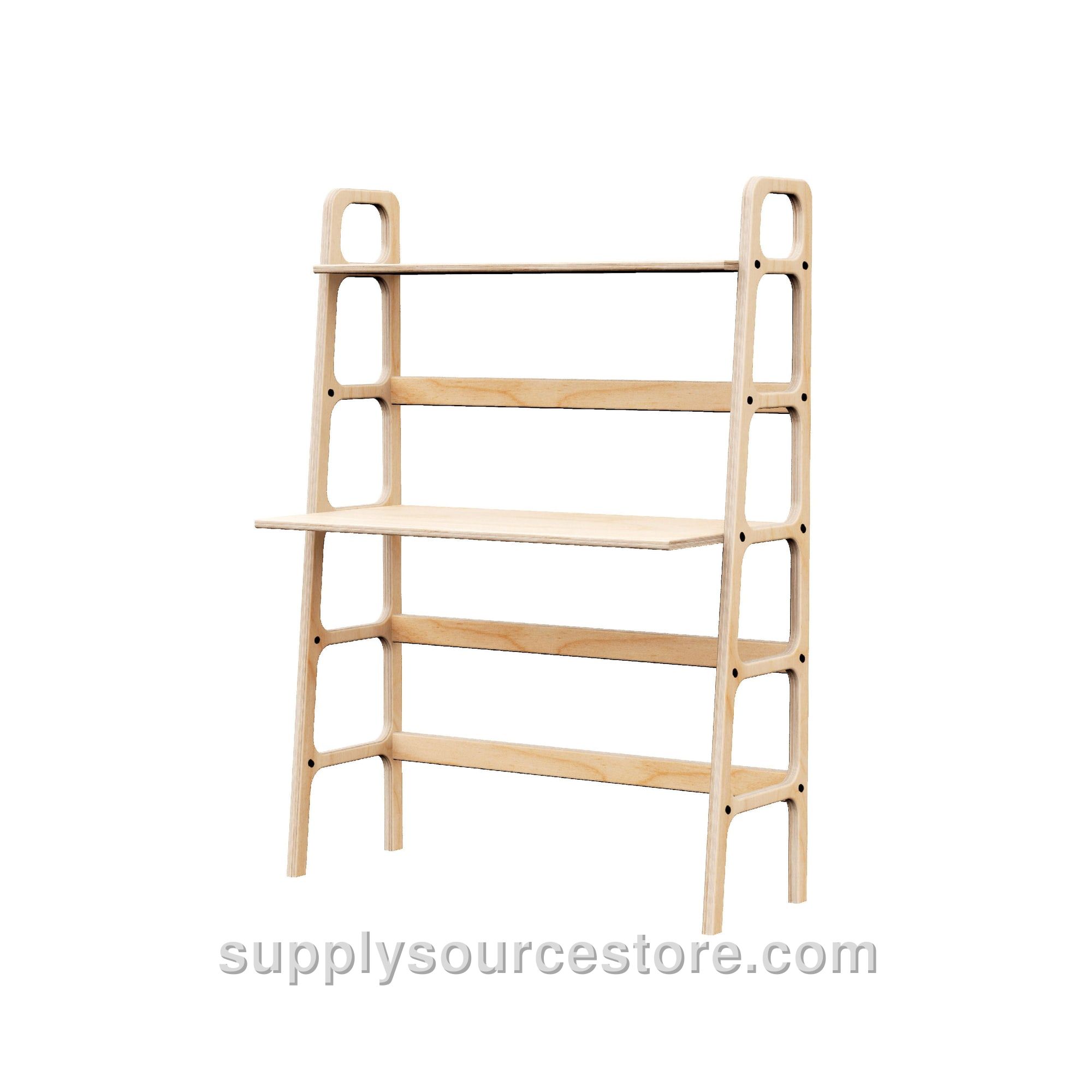 Mid-Century Desk with Shelf · Midi · 140 cm (55.1 in)