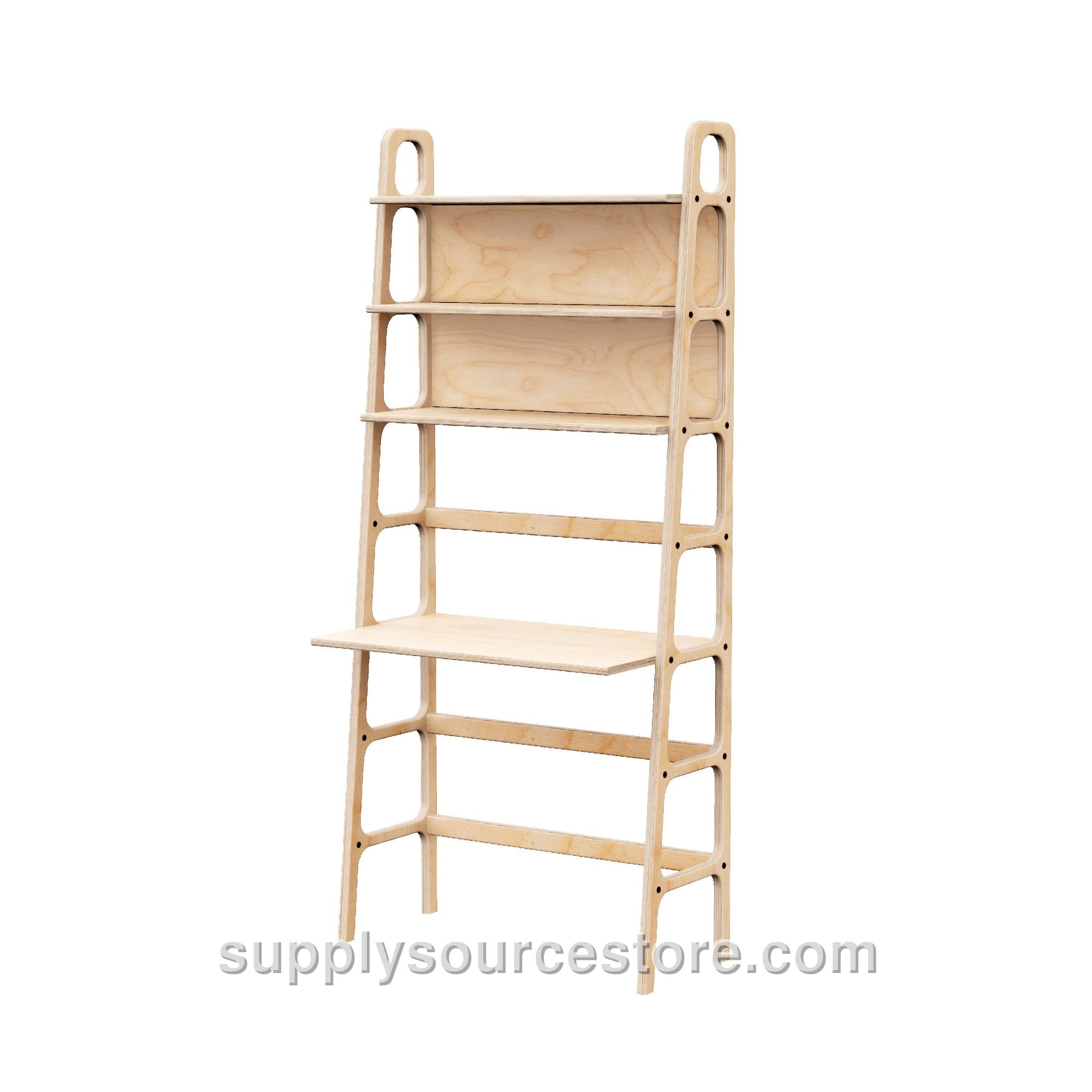 Mid-Century Desk with Shelves · Maxi · 190 cm (74.8 in)