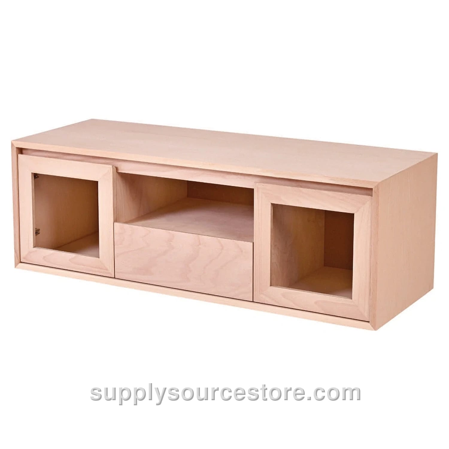 Glass-Fronted TV Stand Without Base