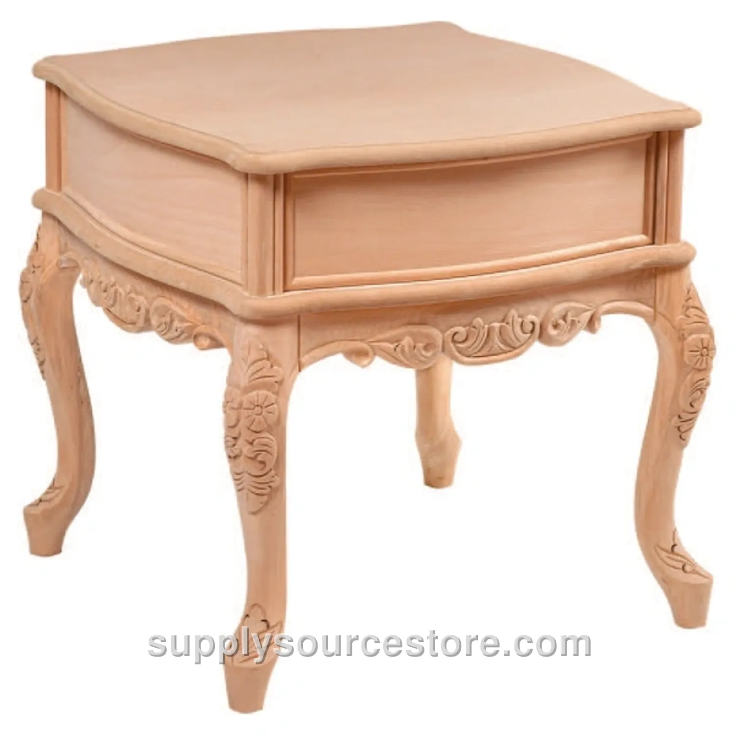 Curved Carved Side Table