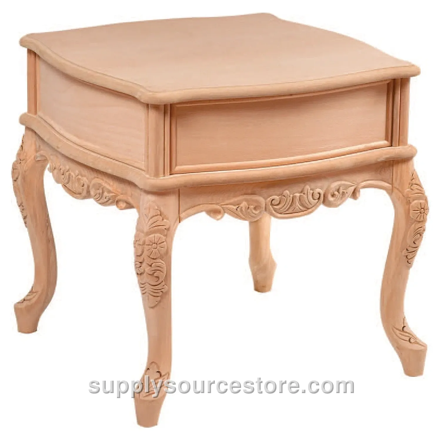 Curved Carved Side Table