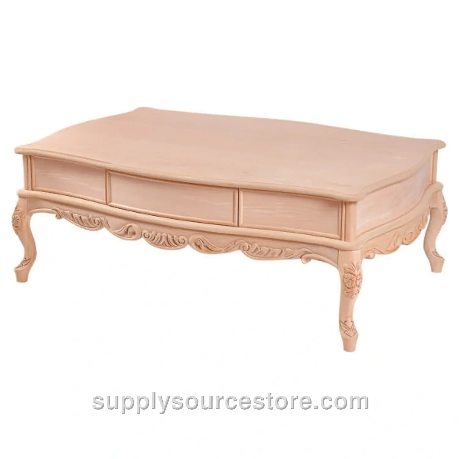 Curved Carved Coffee Table