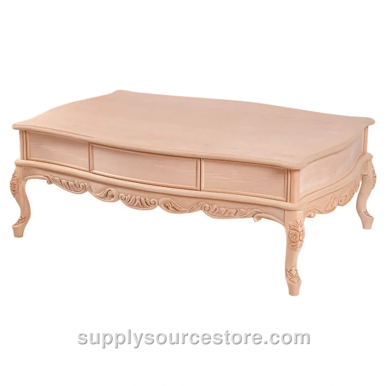 Curved Carved Coffee Table