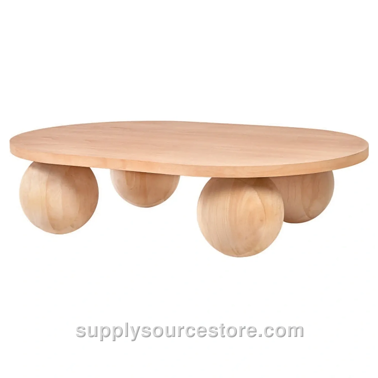 Ball Coffee Table Oval Beech