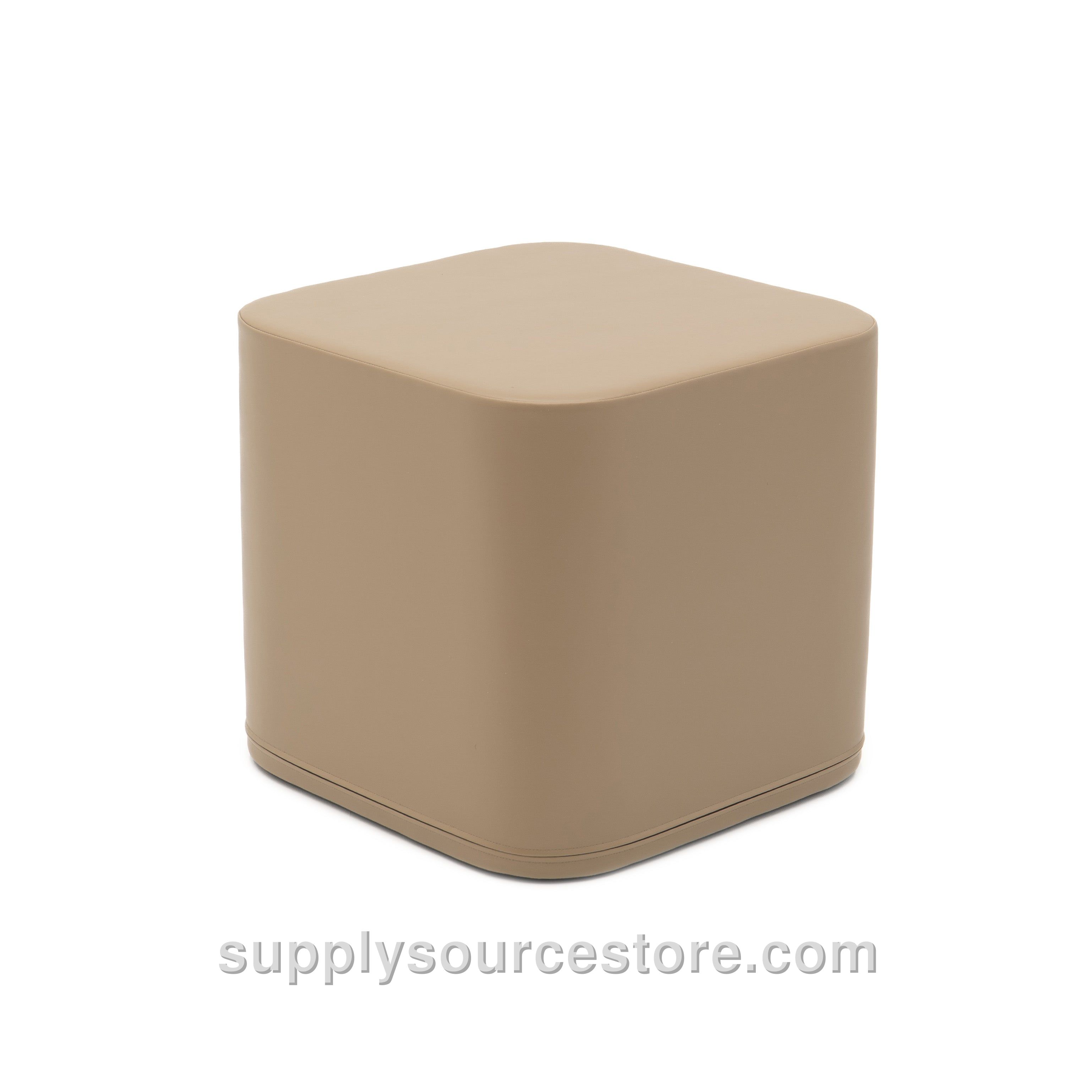 Cube Soft Play Pouf - Grey Beige