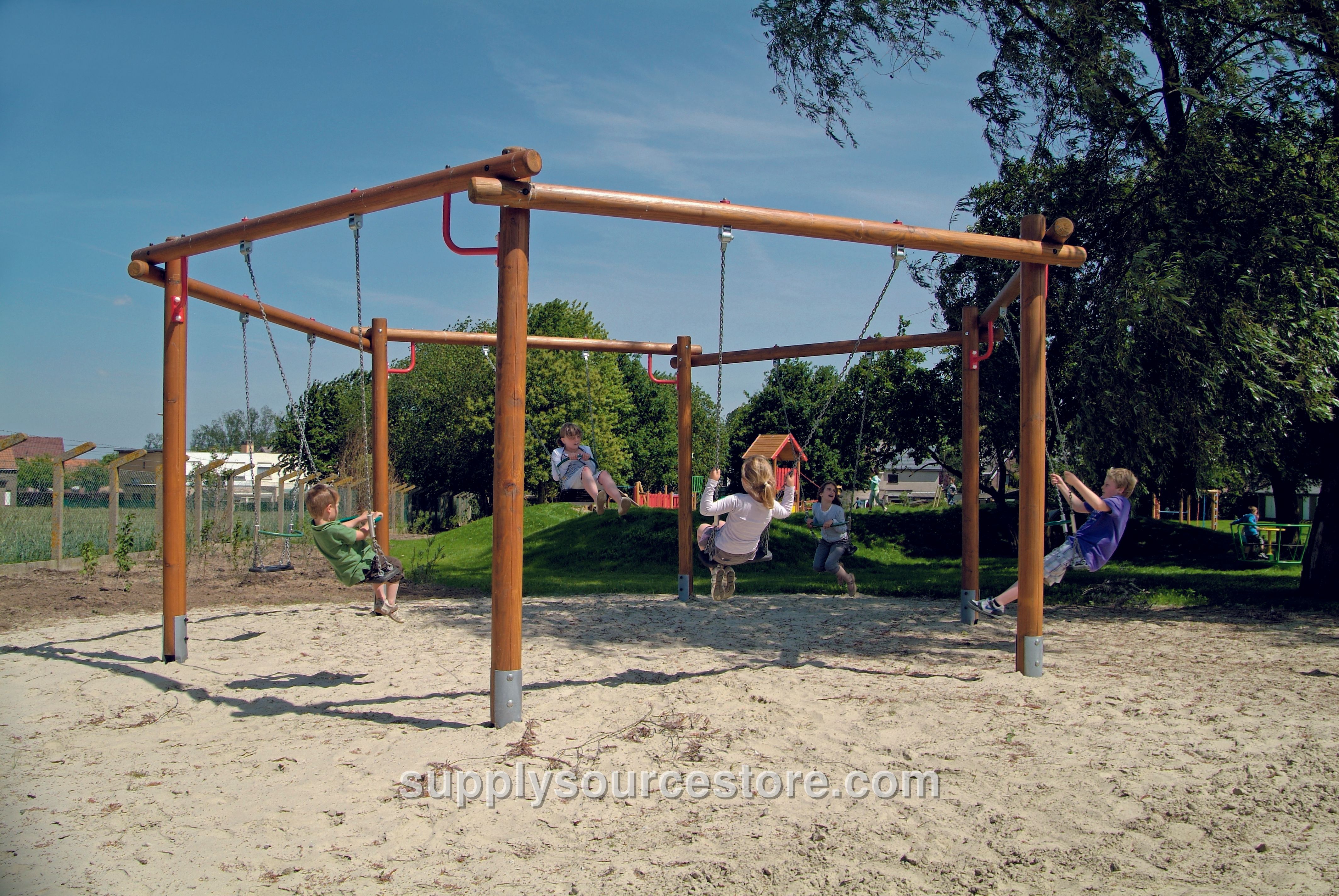 Hexagonal Swing (rubber Seat With Brace)