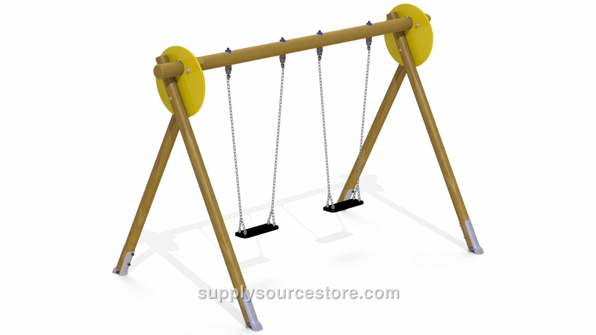 Small Wooden Swing (2 Rubber Seats)