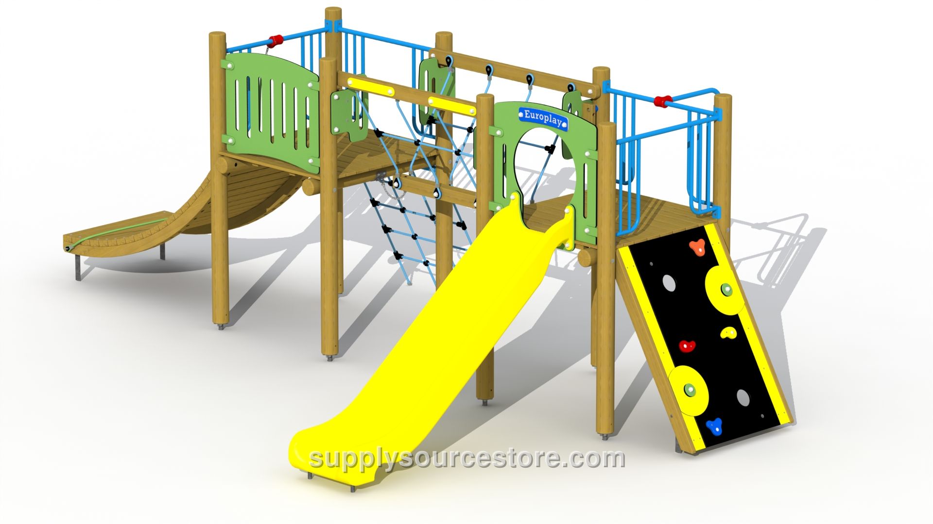 Indian Village (plastic Slide, Net Bridge) Play Tower