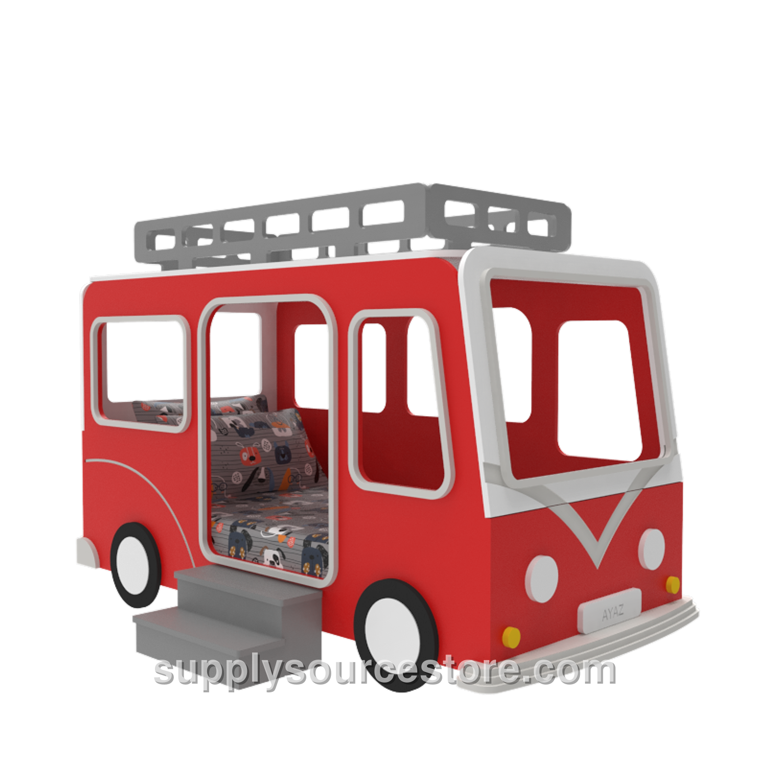 Red Minibus Bed