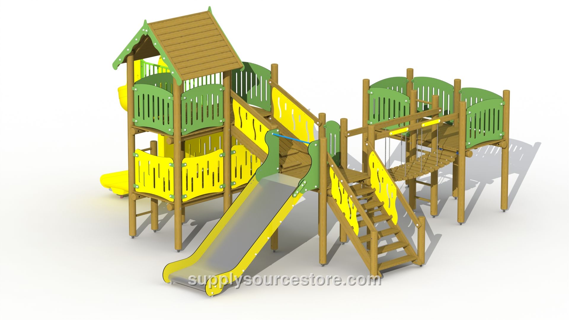 Robin Hood's Hideout (Low Stainless Steel Slide And Spiral Slide)