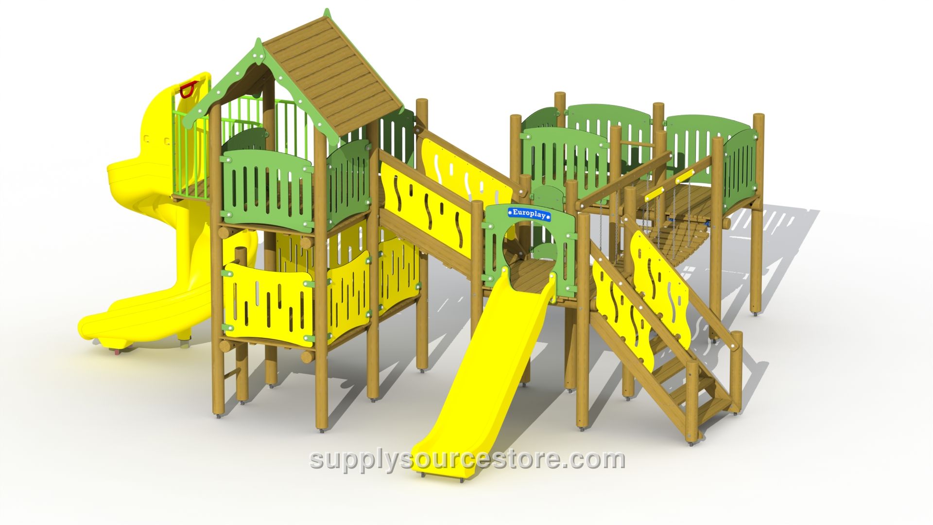 Robin Hood's Hideout (low Plastic Slide And Spiral Slide) Play Tower
