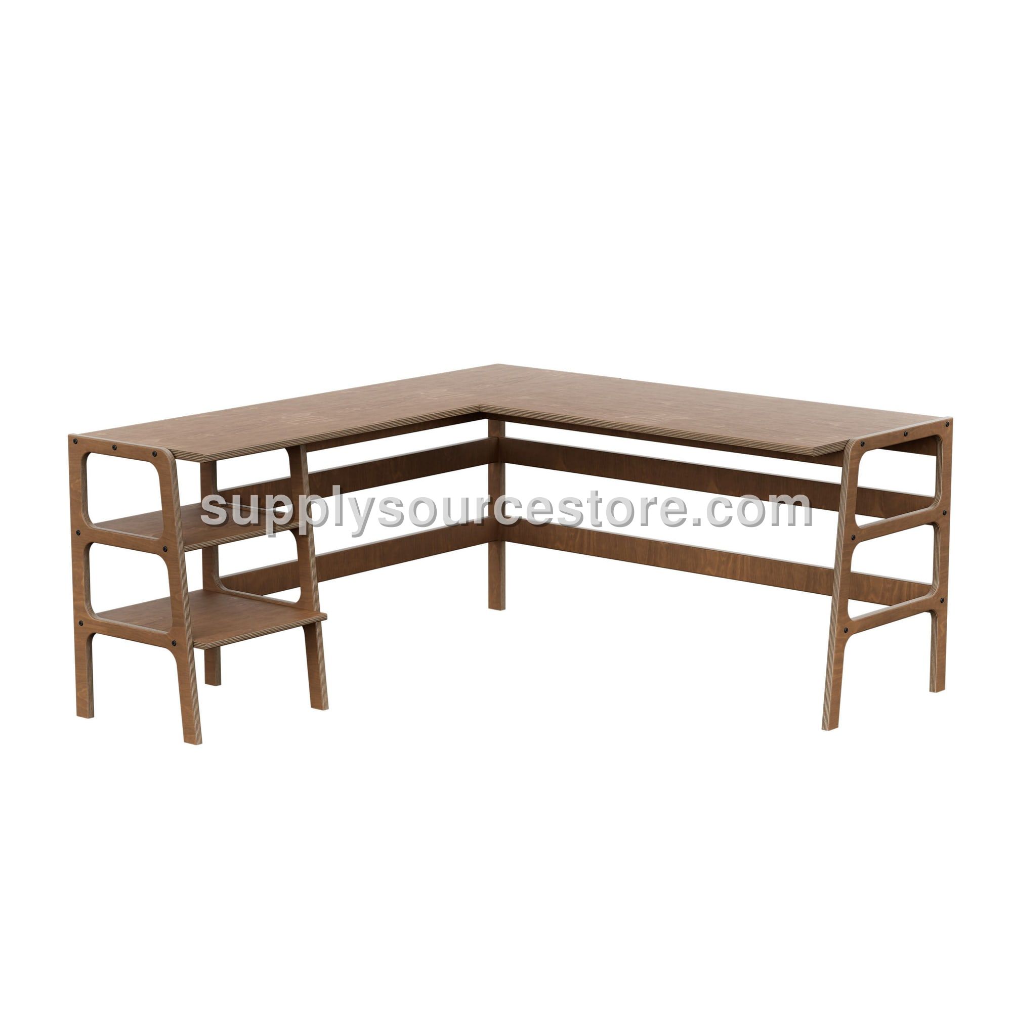 L-Shape Desk 15 with shelves