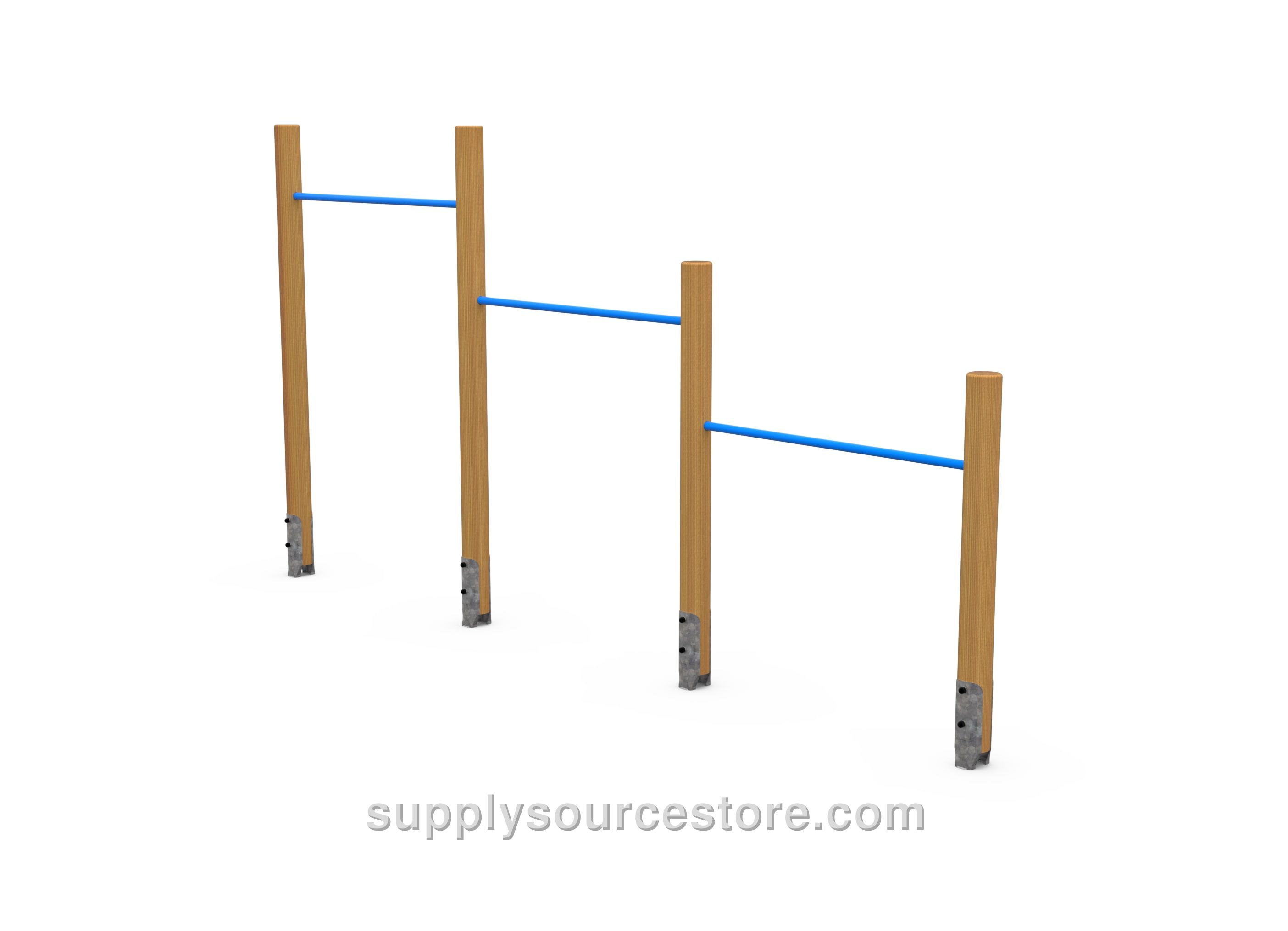 Wooden Somersault (three Horizontal Bars) Sports Unit