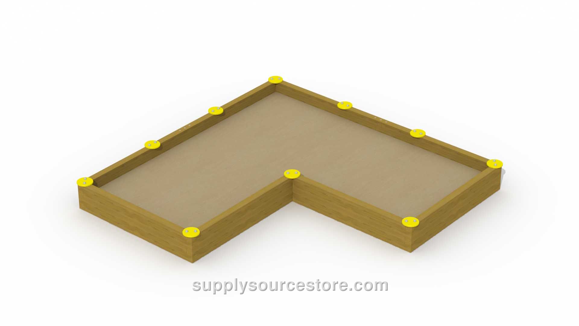 Beam Sandbox (3.8 X 3.8 M (NaN in)) (L-shaped) - 36 Cm (14.2 in) Height With 10 Seats