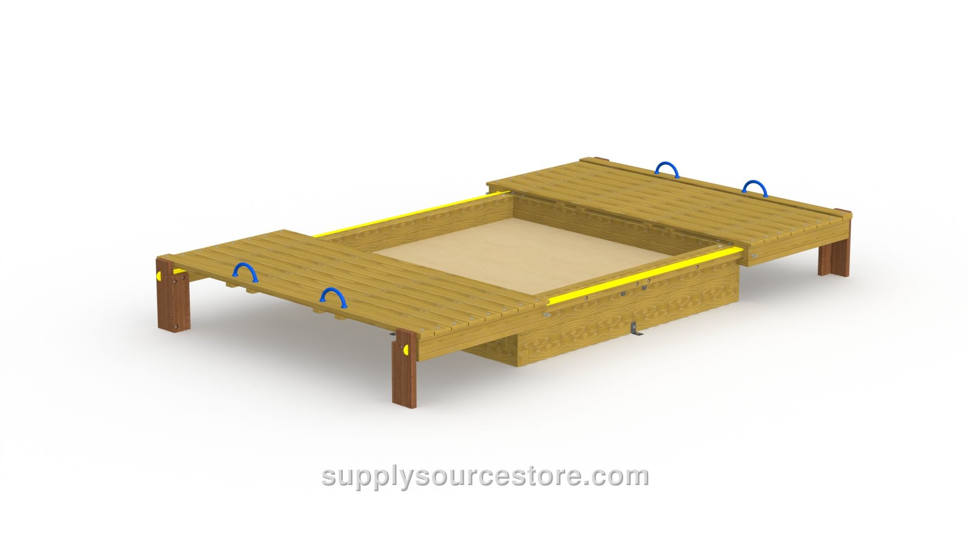 Sandbox With Sliding Covers Sand Play Unit