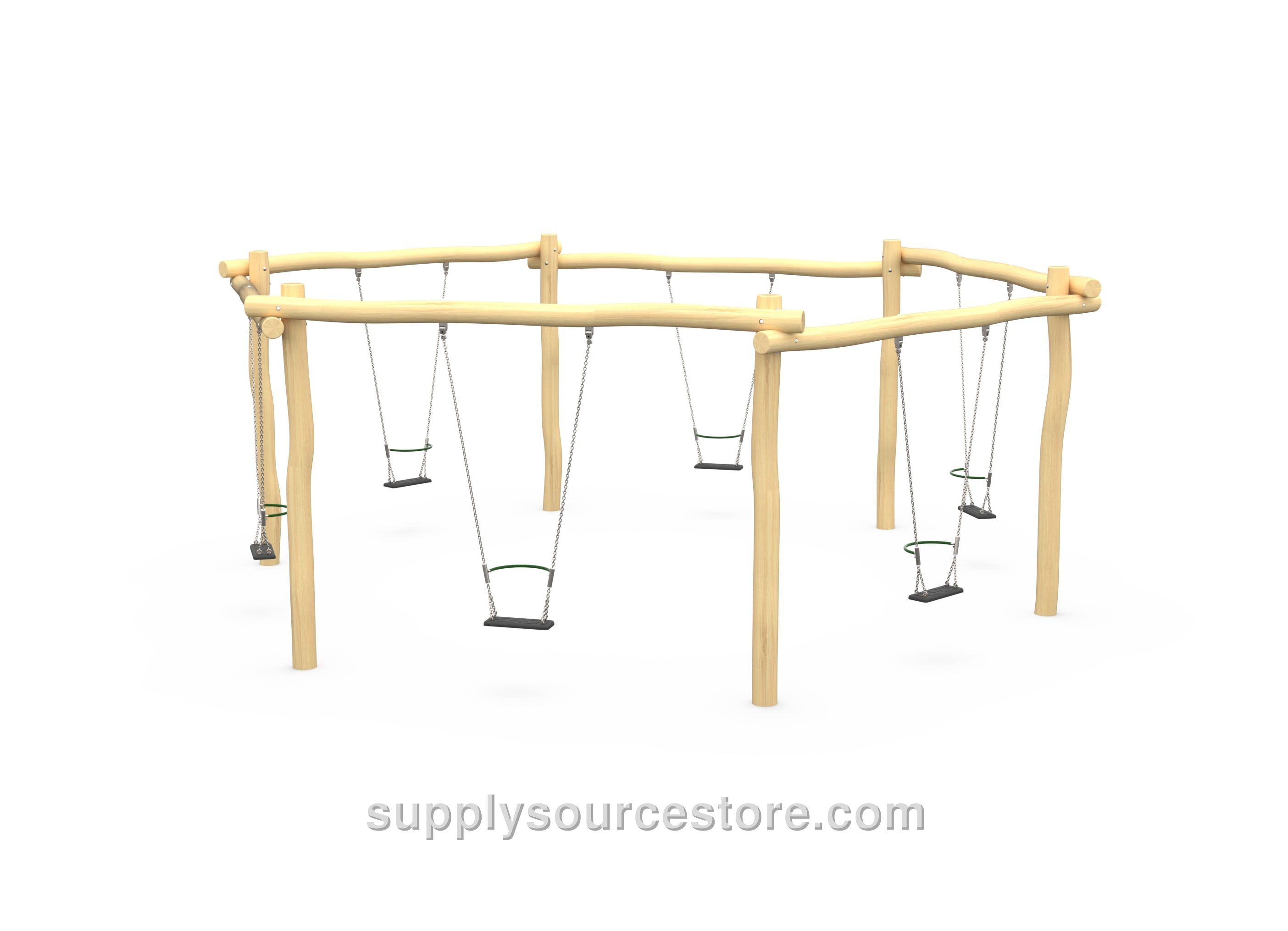 Hexagonal Swing (six Rubber Seats With Brace)