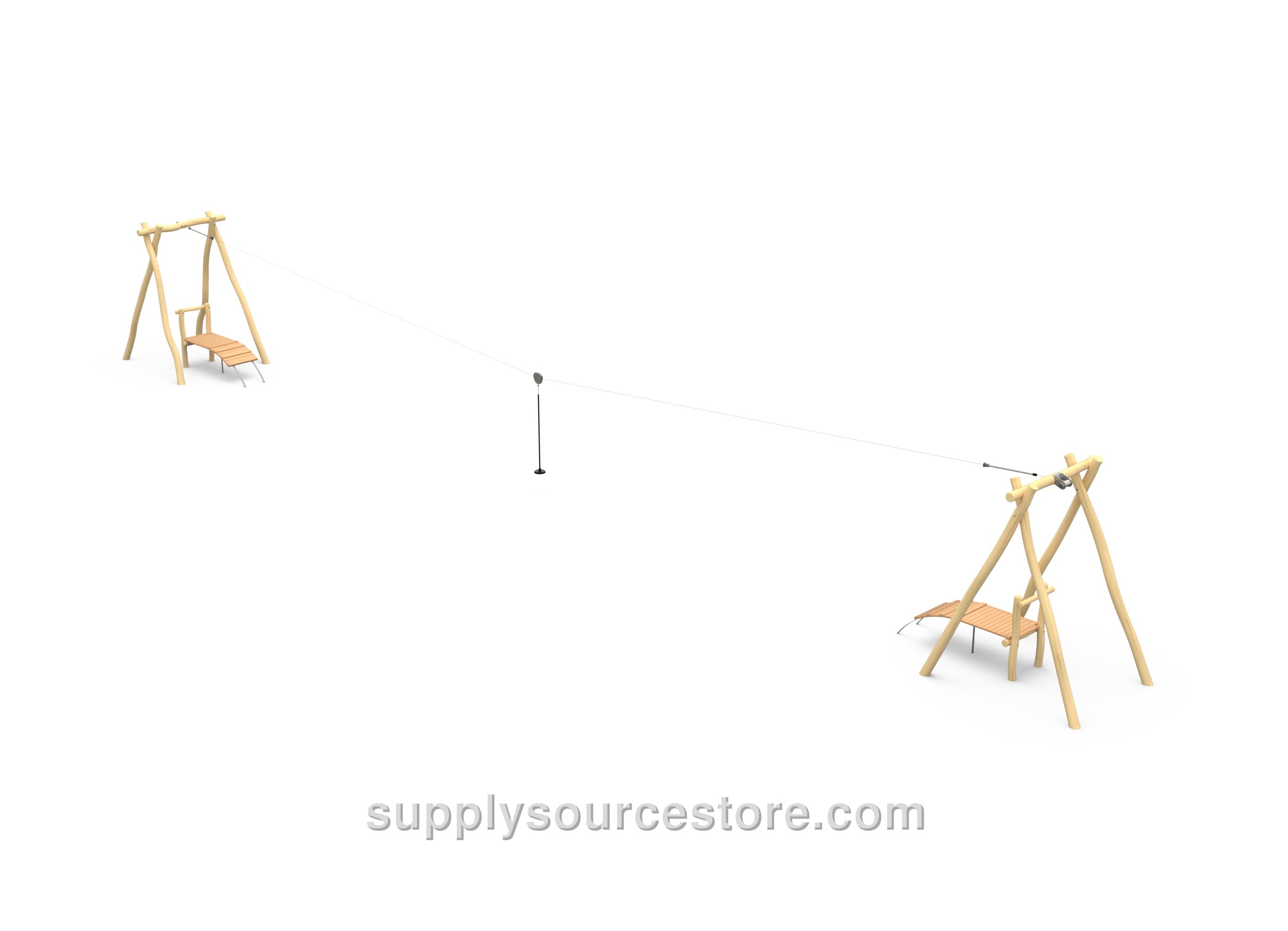 Robinia Aerial Runway 2 Platforms Zip Line
