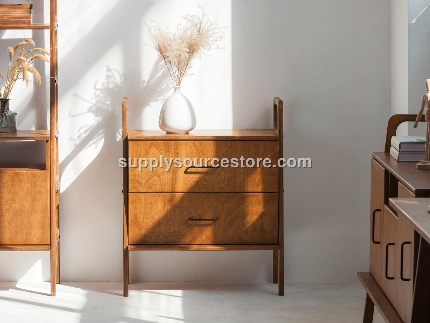 Bookcase Mini with drawers W51 WALNUT
