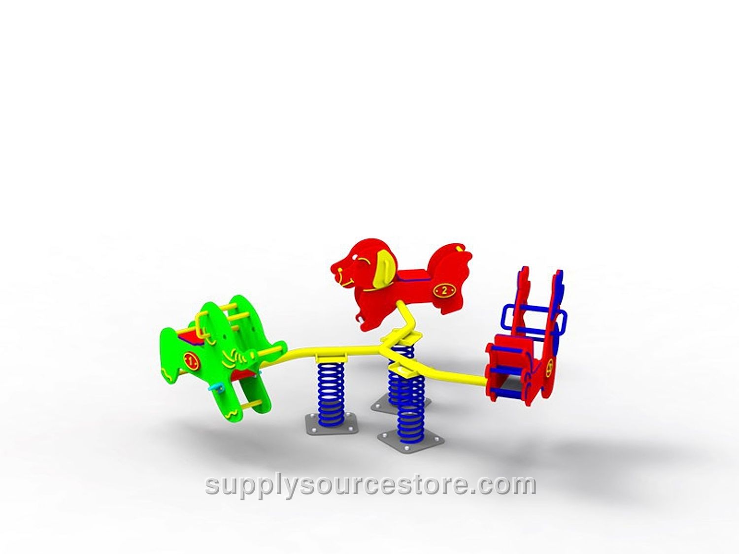 Ho-109 HDPE Animal Figure Triple Spring Rider