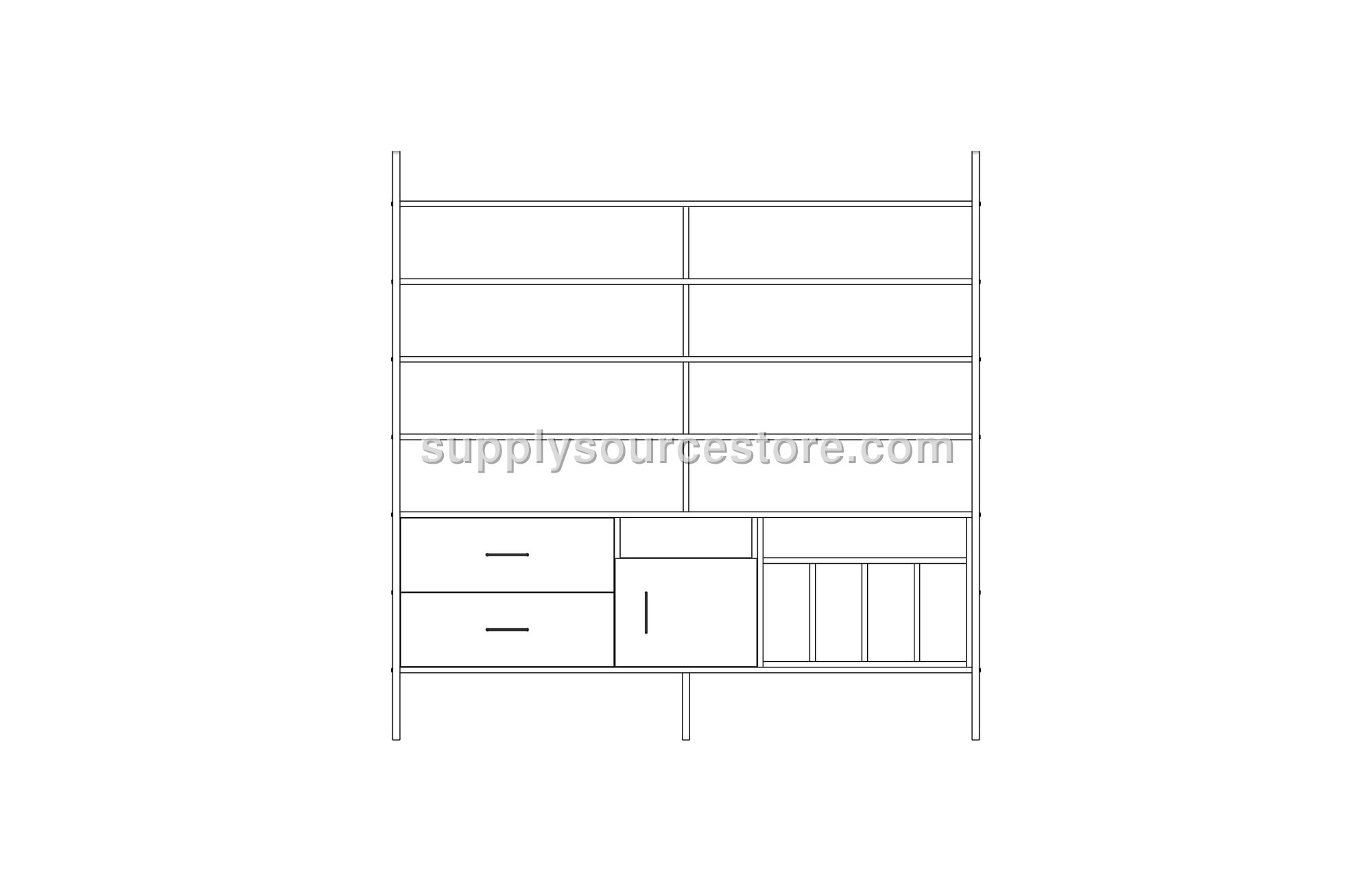 Bookcase Maxi W189
