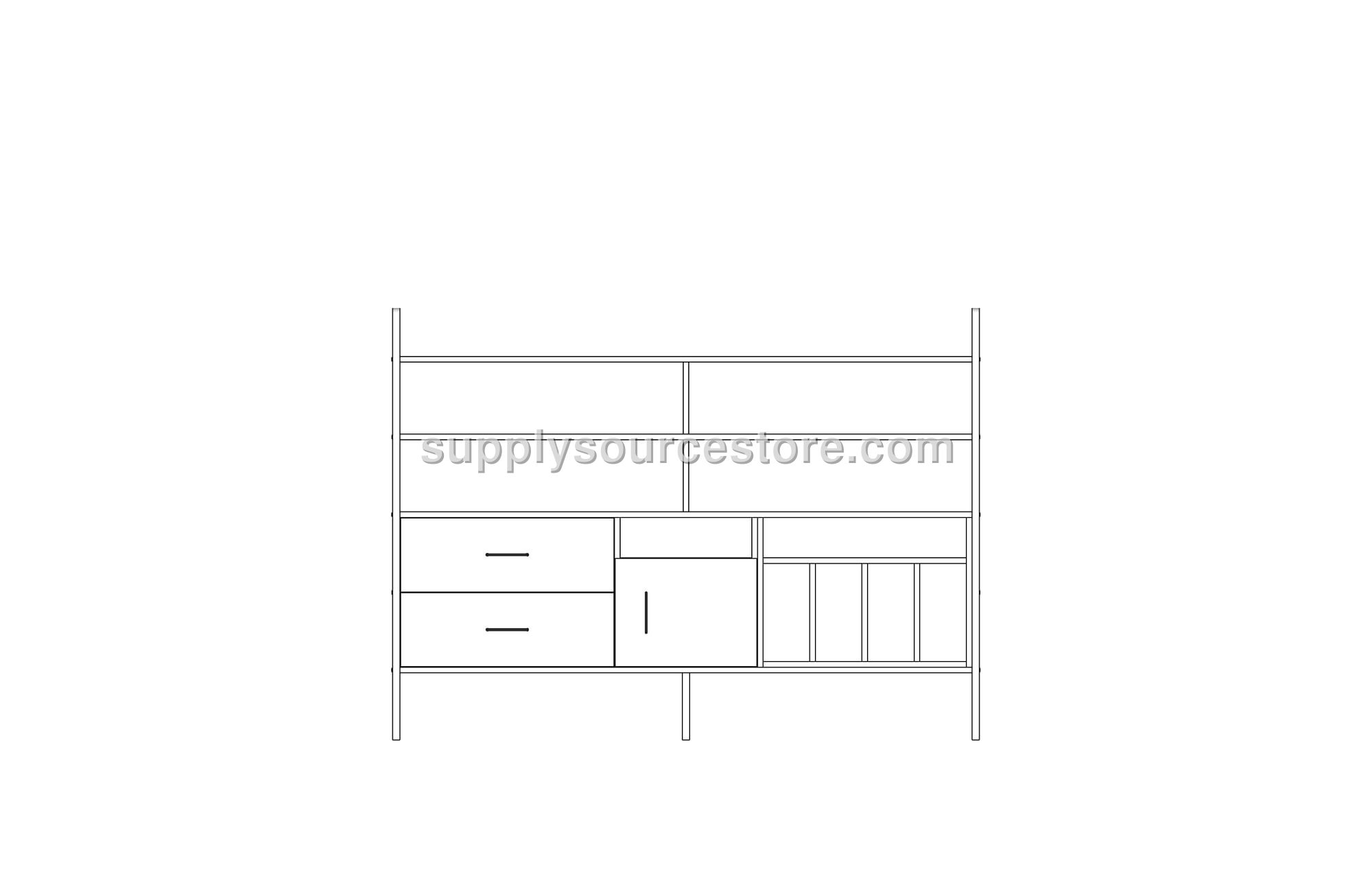 Bookcase Midi W189