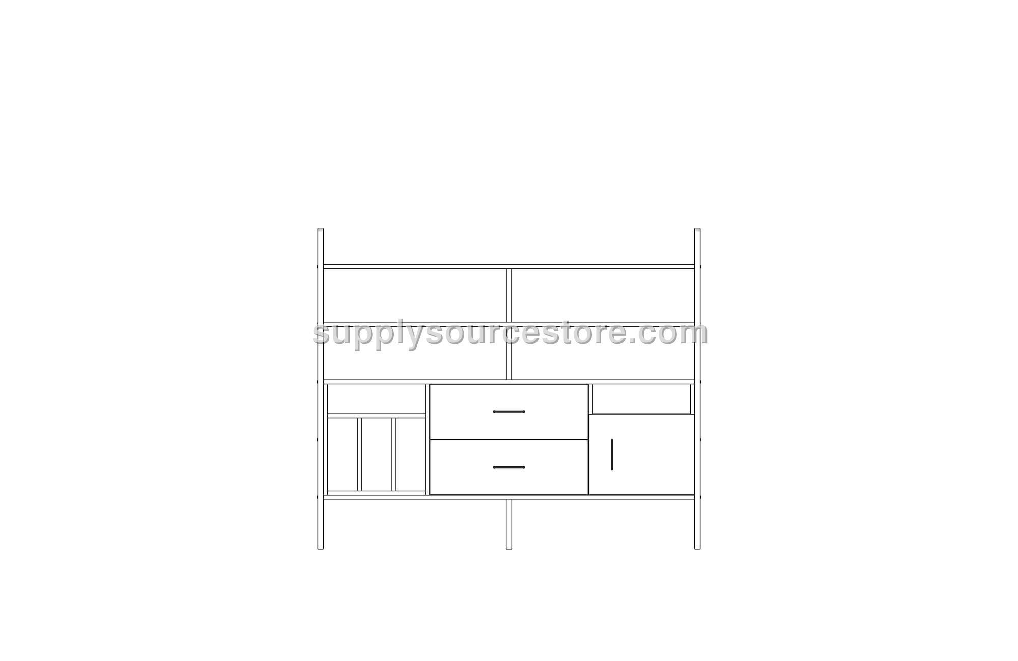 Bookcase Midi W166