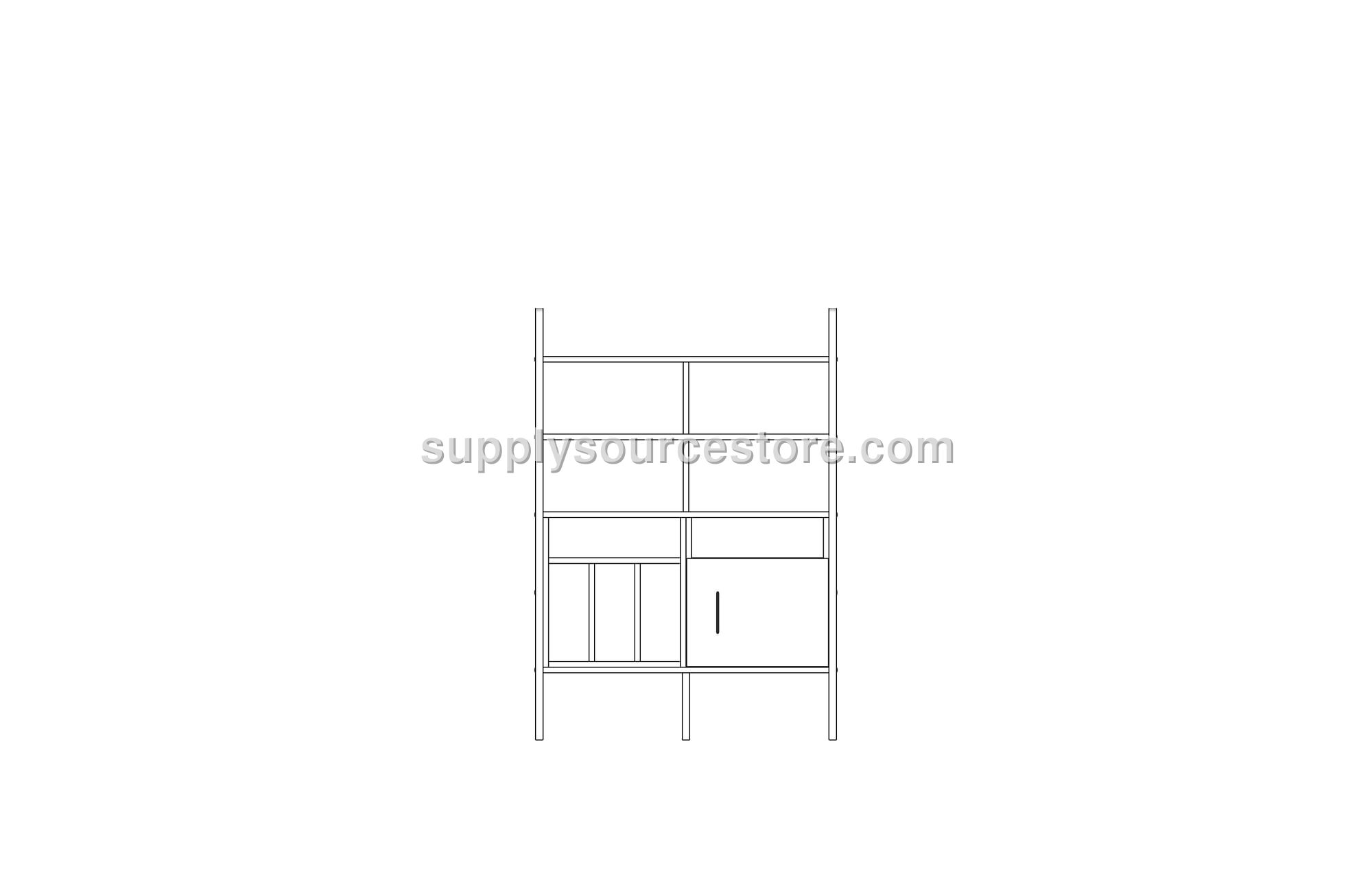 Bookcase Midi W97