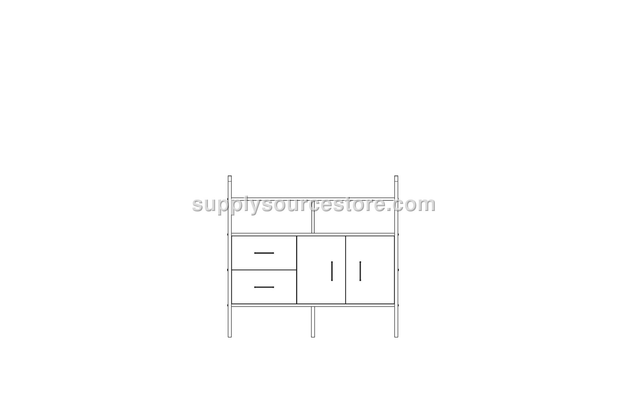 Bookcase Midlite W120
