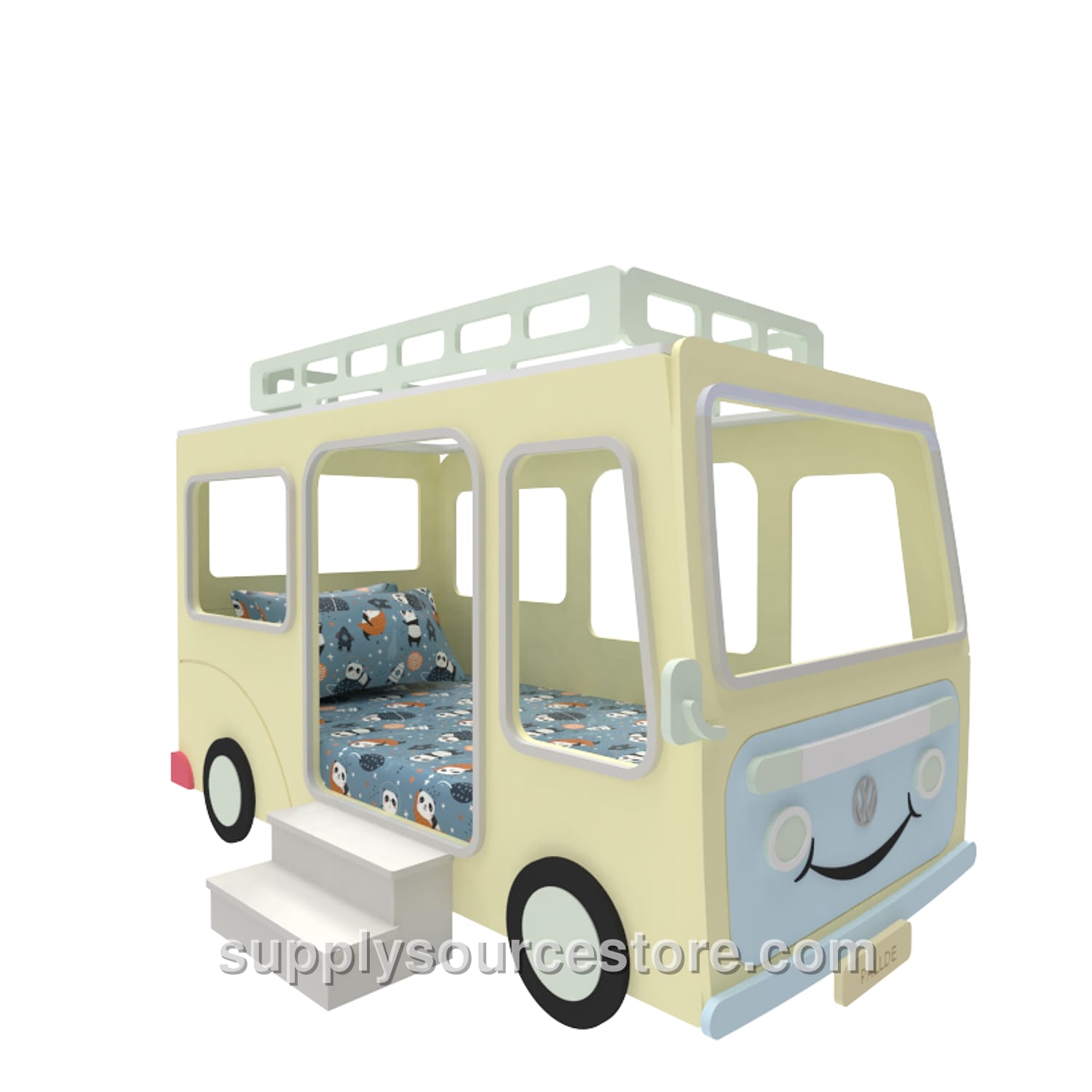 Yellow Mini Bus Bed