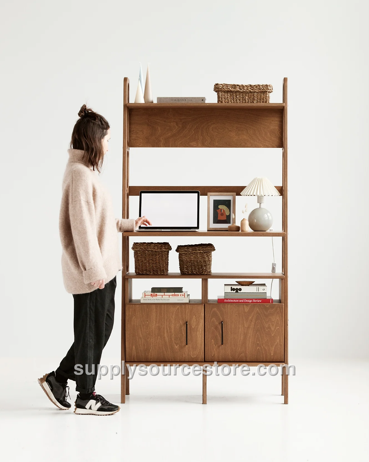 Mid-Century Standing Desk with Shelf · 190 cm (74.8 in)