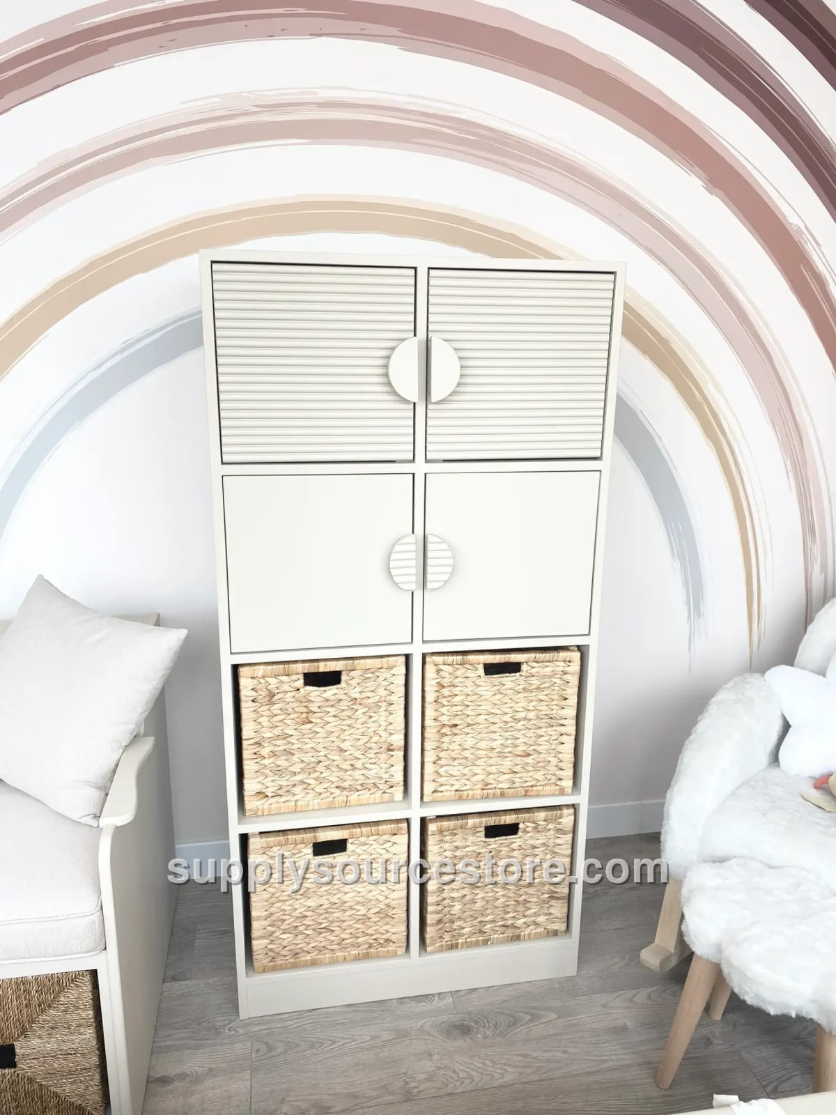 Noble Series Toy Cabinet with Basket and Lid