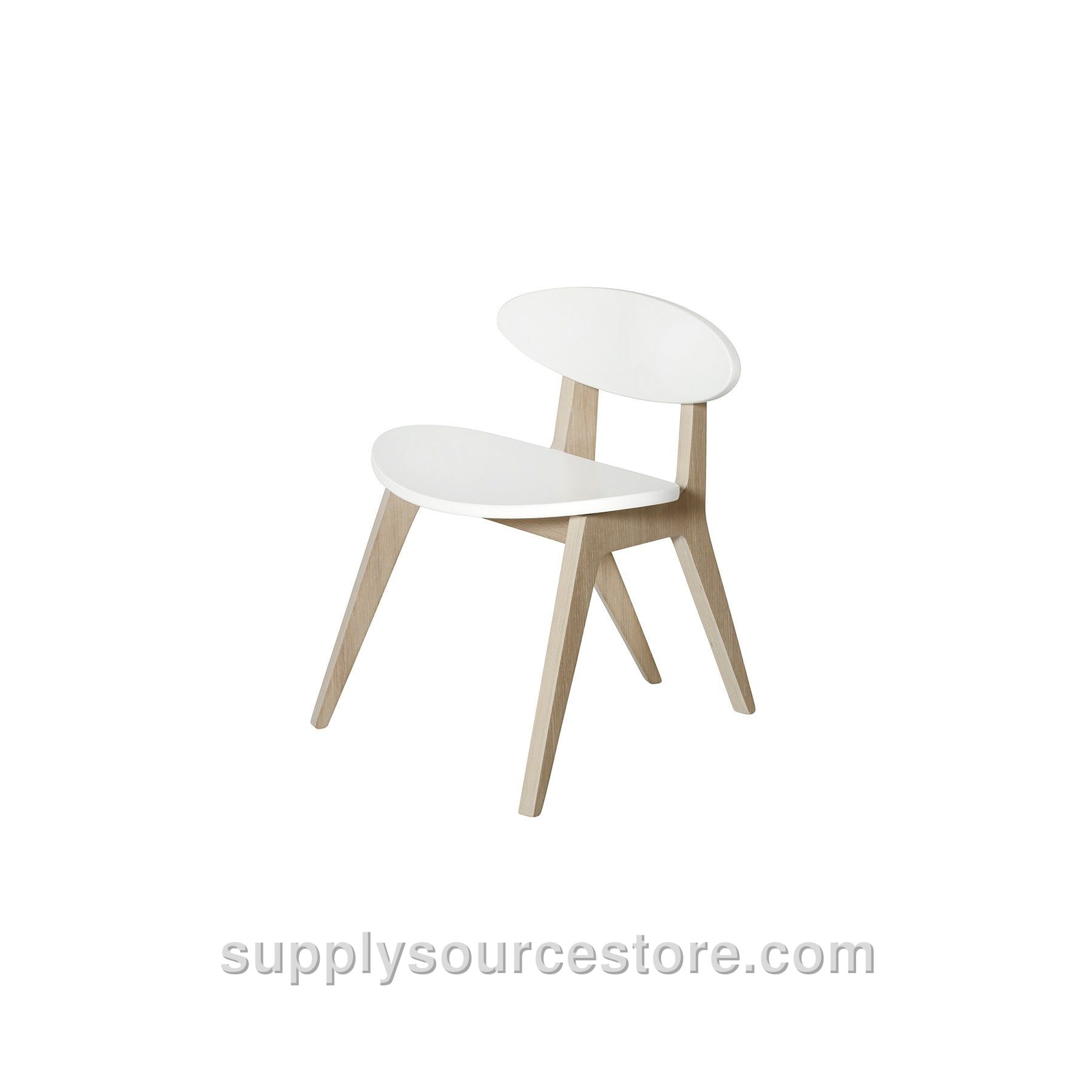 PingPong Kids Chair - White/Oak
