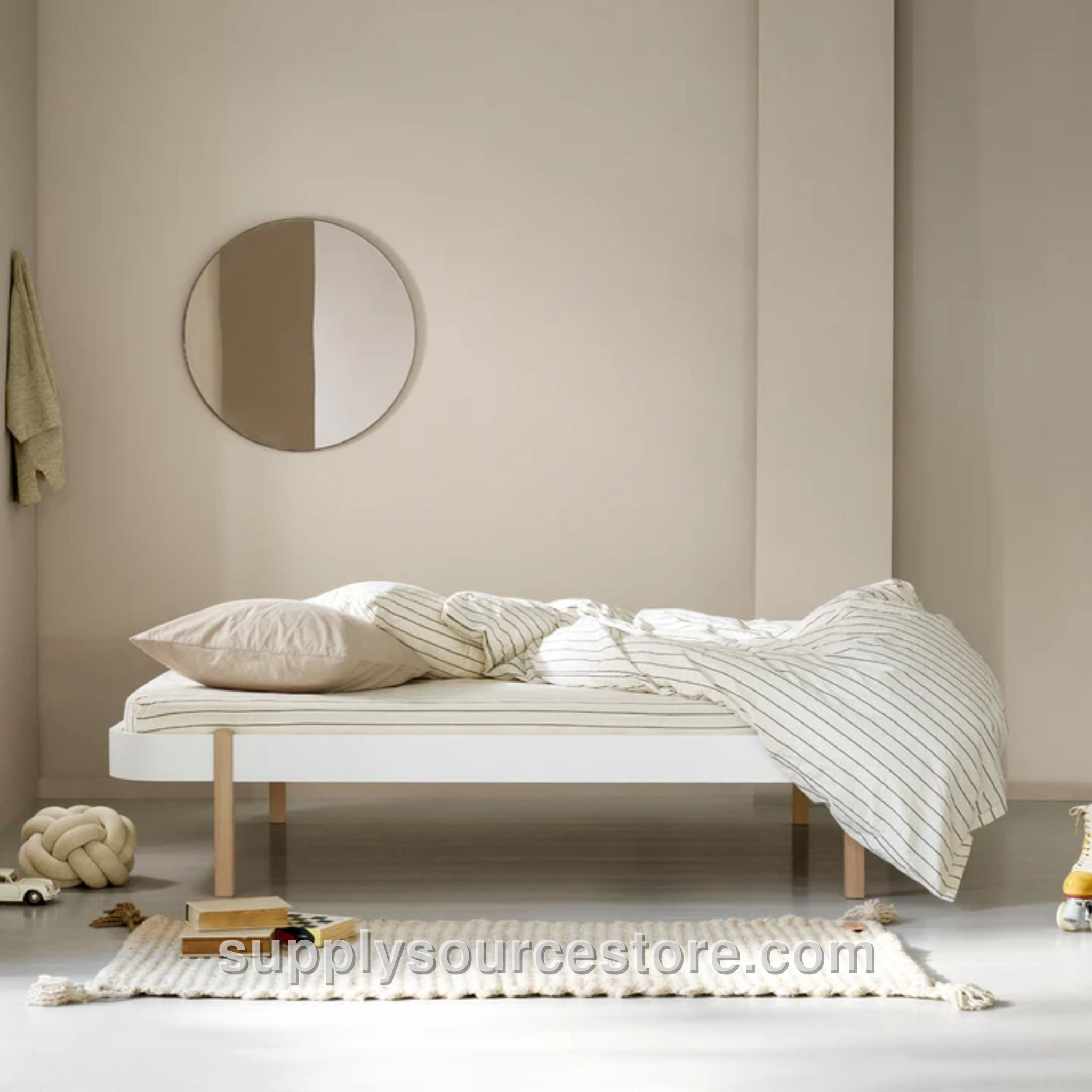 Wood Original Lounger Bed 120cm (47.2 in) - White/Oak