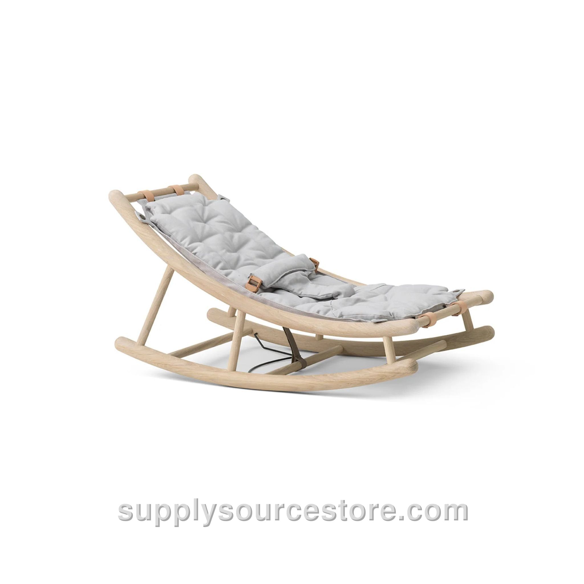 Wood Baby & Toddler Rocker - Oak/Grey