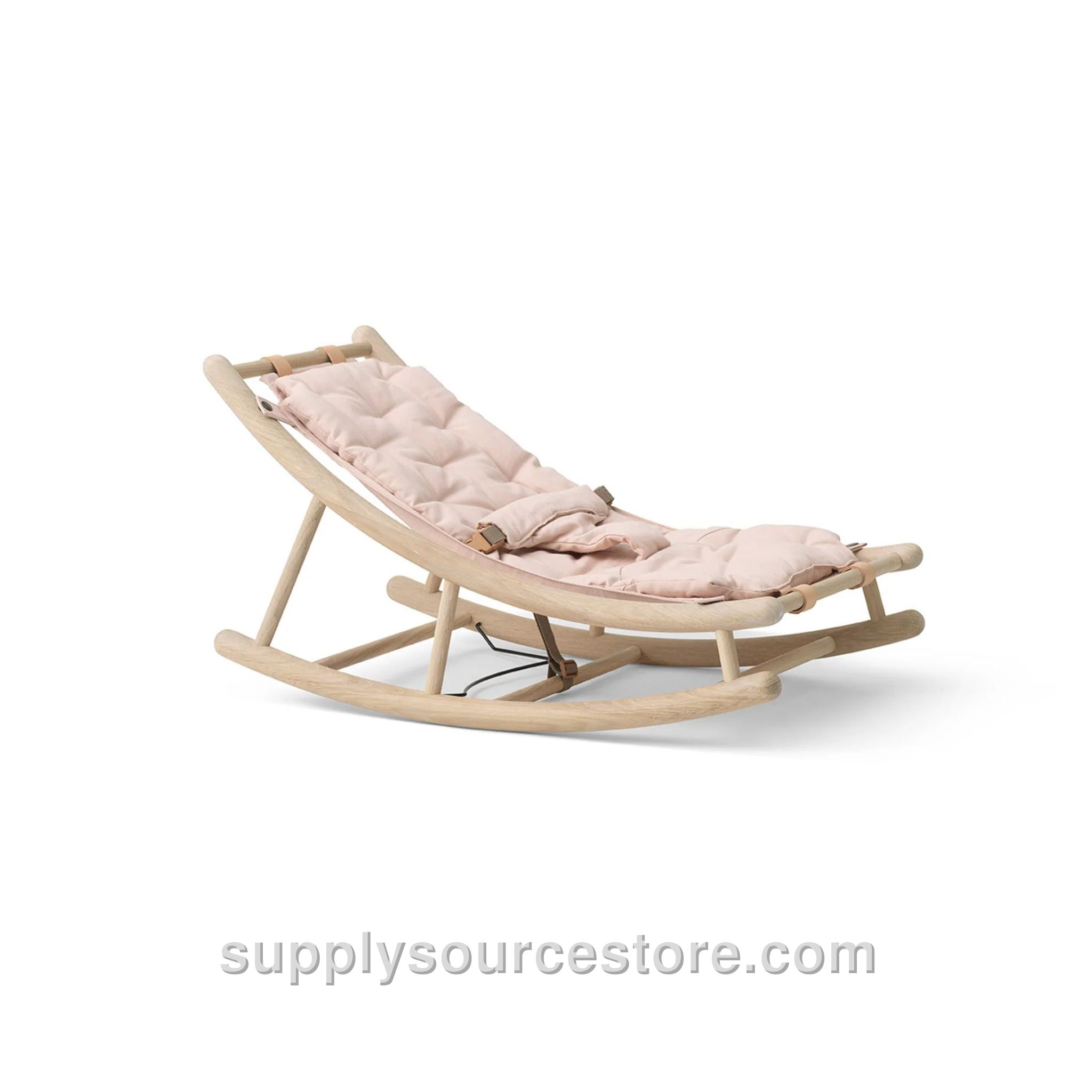 Wood Baby & Toddler Rocker - Oak/Rose