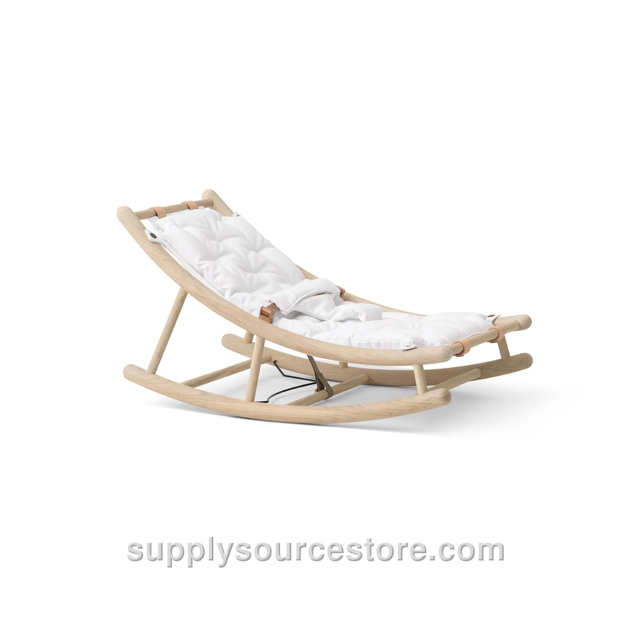 Wood Baby & Toddler Rocker - Oak/White