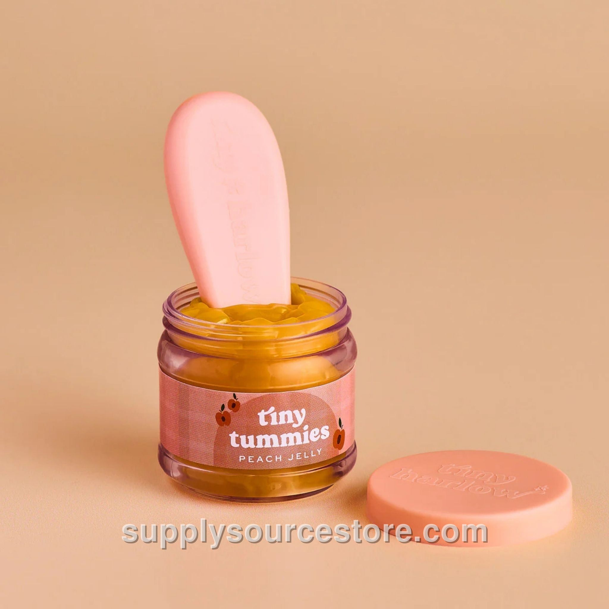 Tiny Tummies - Peach Jelly Food Jar & Spoon Set