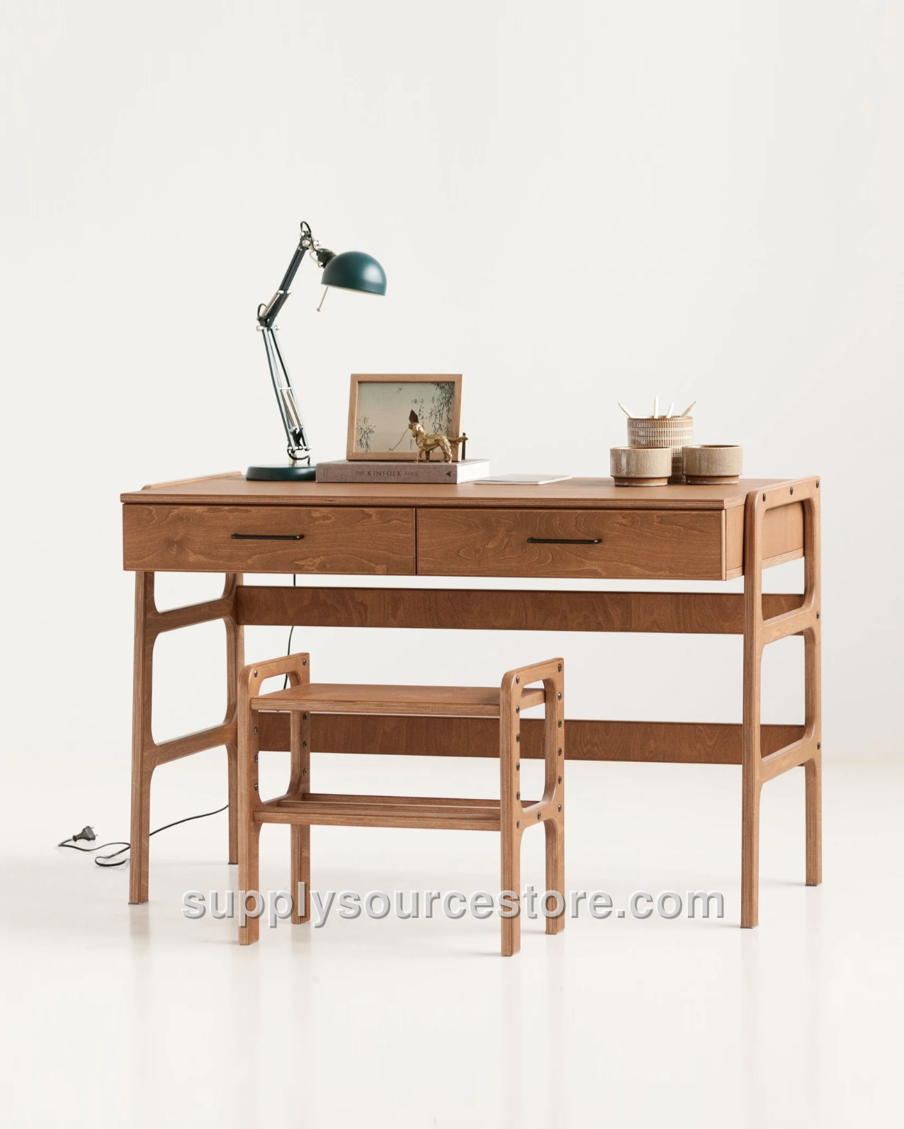 Mid-Century Writing Desk with Drawers · 49 cm (19.3 in)