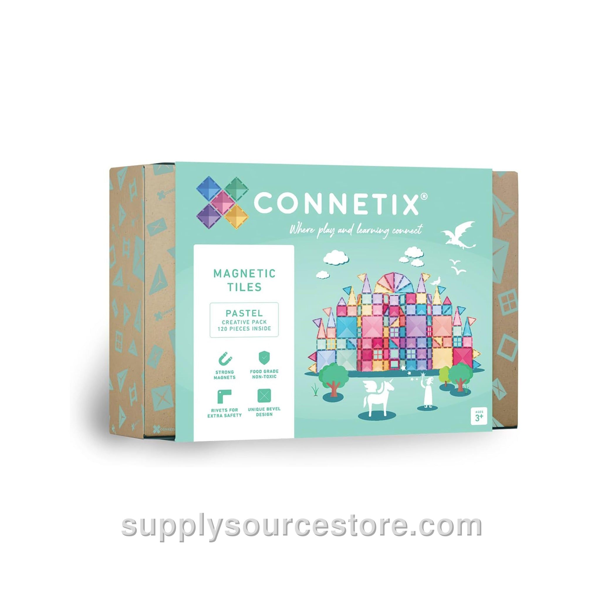 Magnetic Tiles 120 Piece Pastel Creative Pack