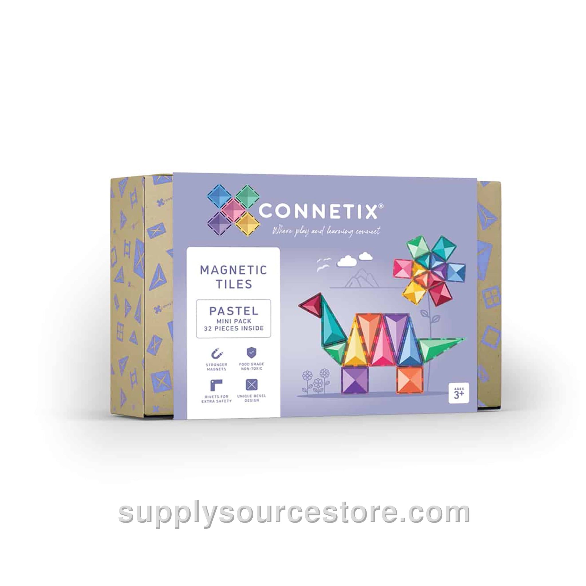 Magnetic Tiles 32 Piece Pastel Mini Pack