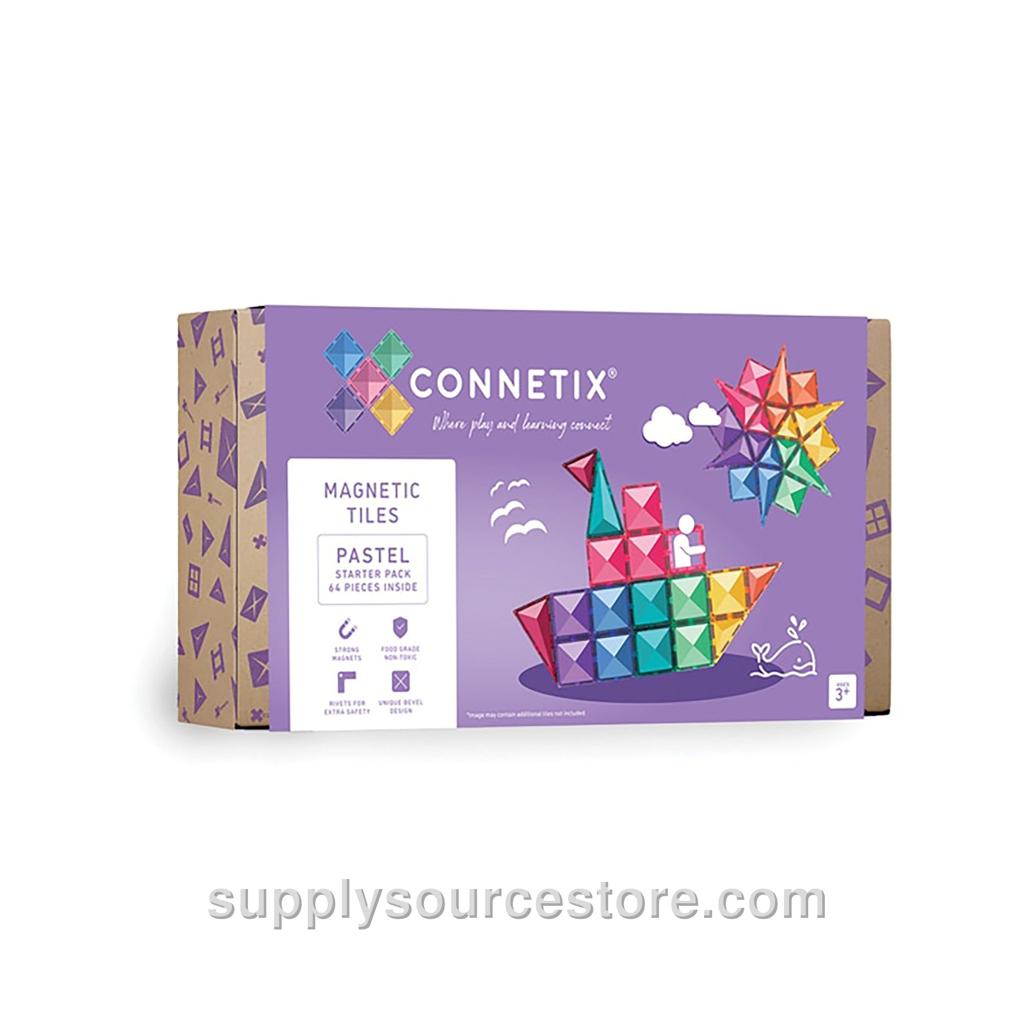 Magnetic Tiles 64 Piece Pastel Starter Pack