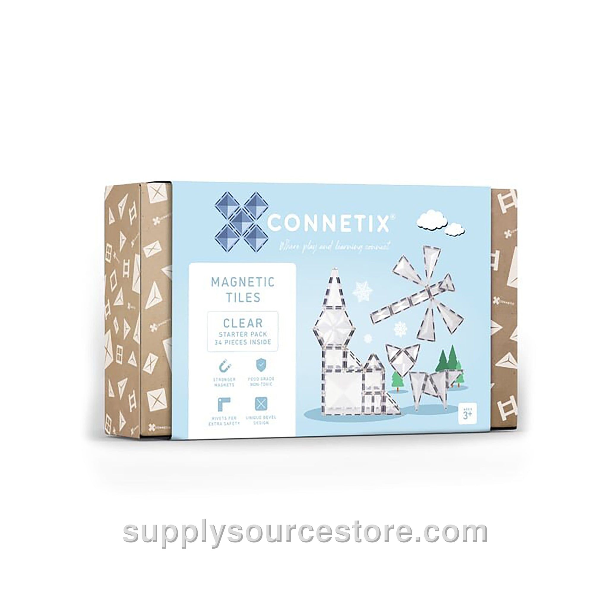 Magnetic Tiles 34 Piece Clear Starter Pack