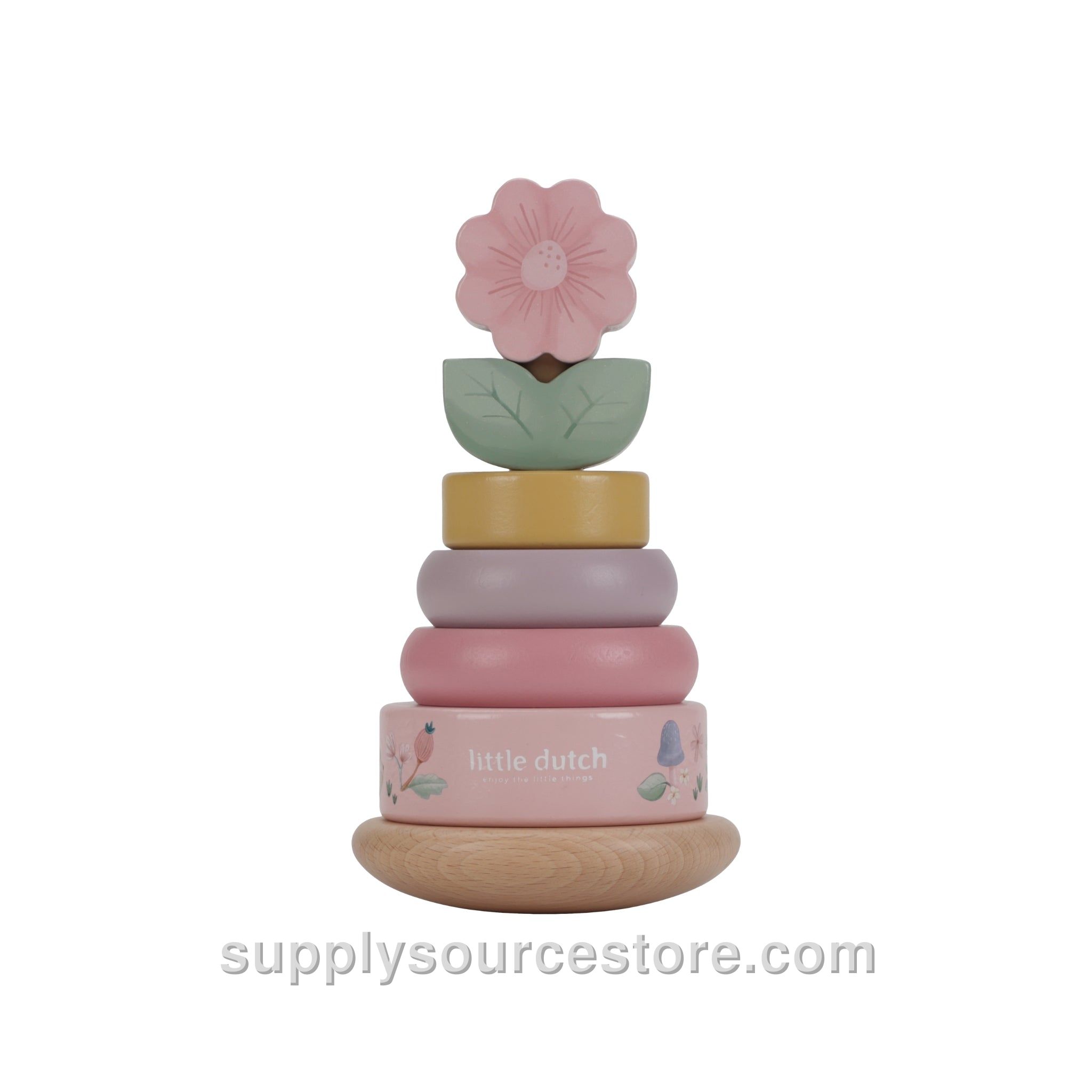 Wooden Rocking Ring Stacker - Fairy Garden