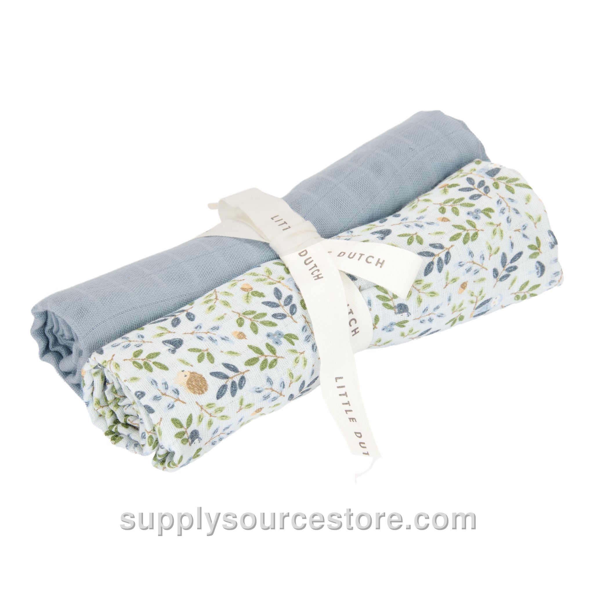 Muslin Squares 2 Pack - Forest Adventure & Denim Blue