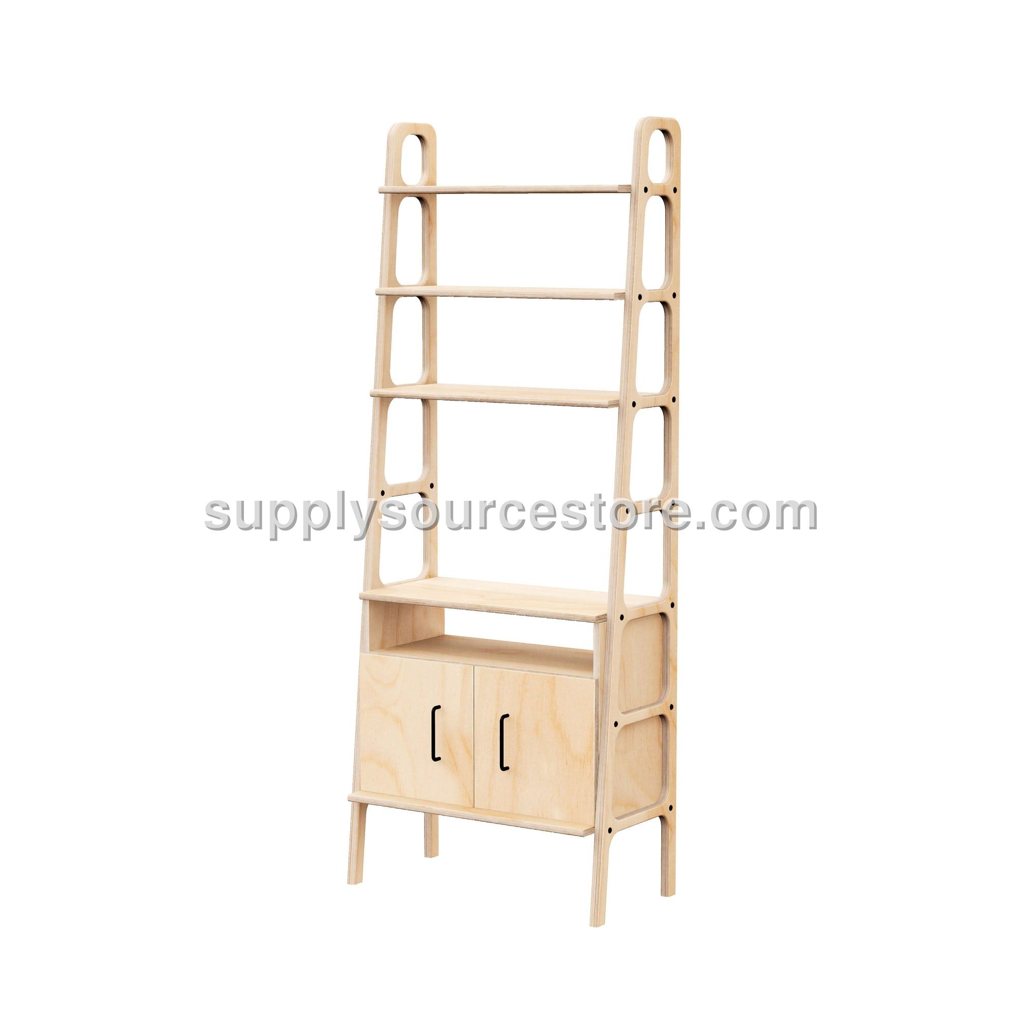 Bookcase Maxi with cabinet open